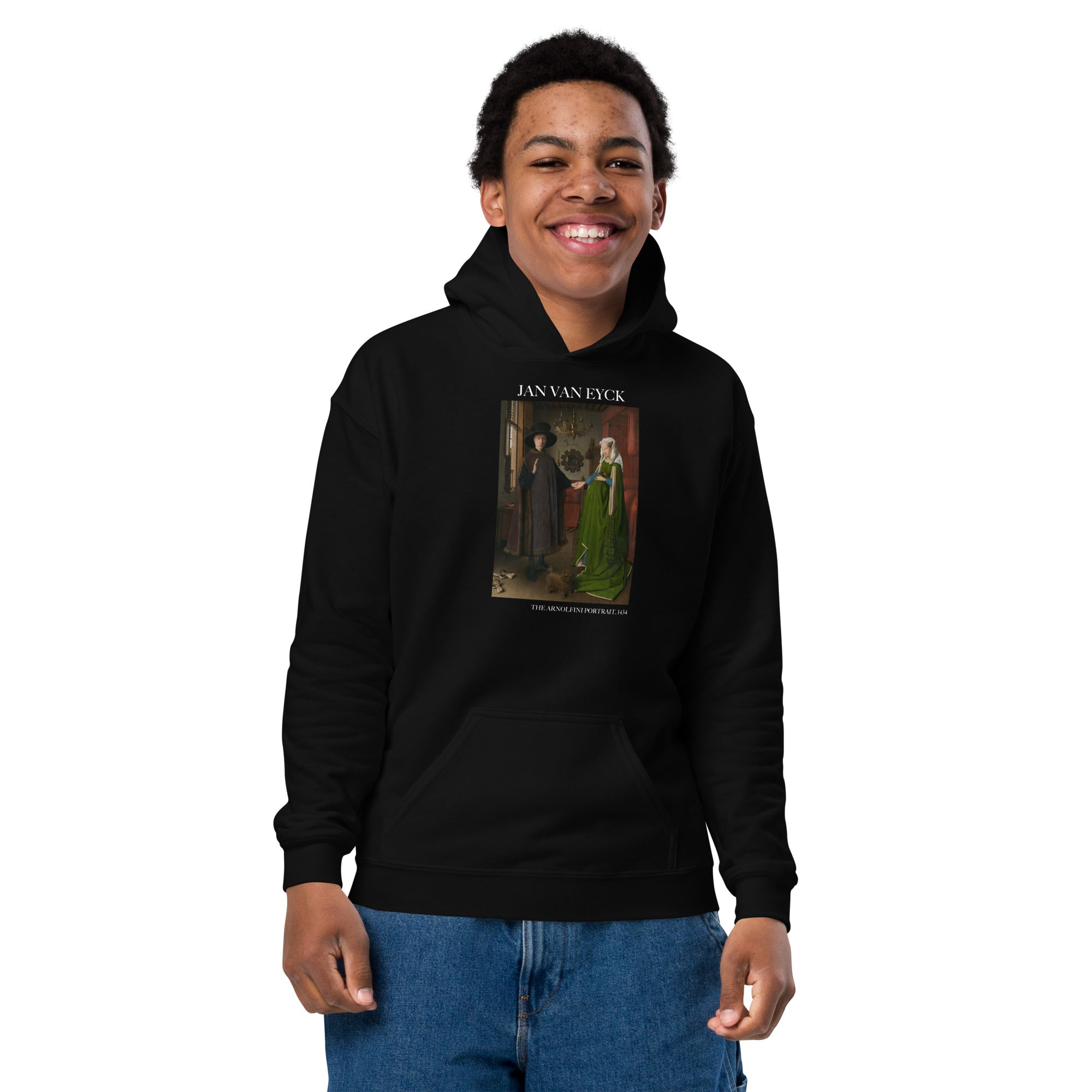 Jan van Eyck 'The Arnolfini Portrait' Famous Painting Hoodie | Premium Youth Art Hoodie