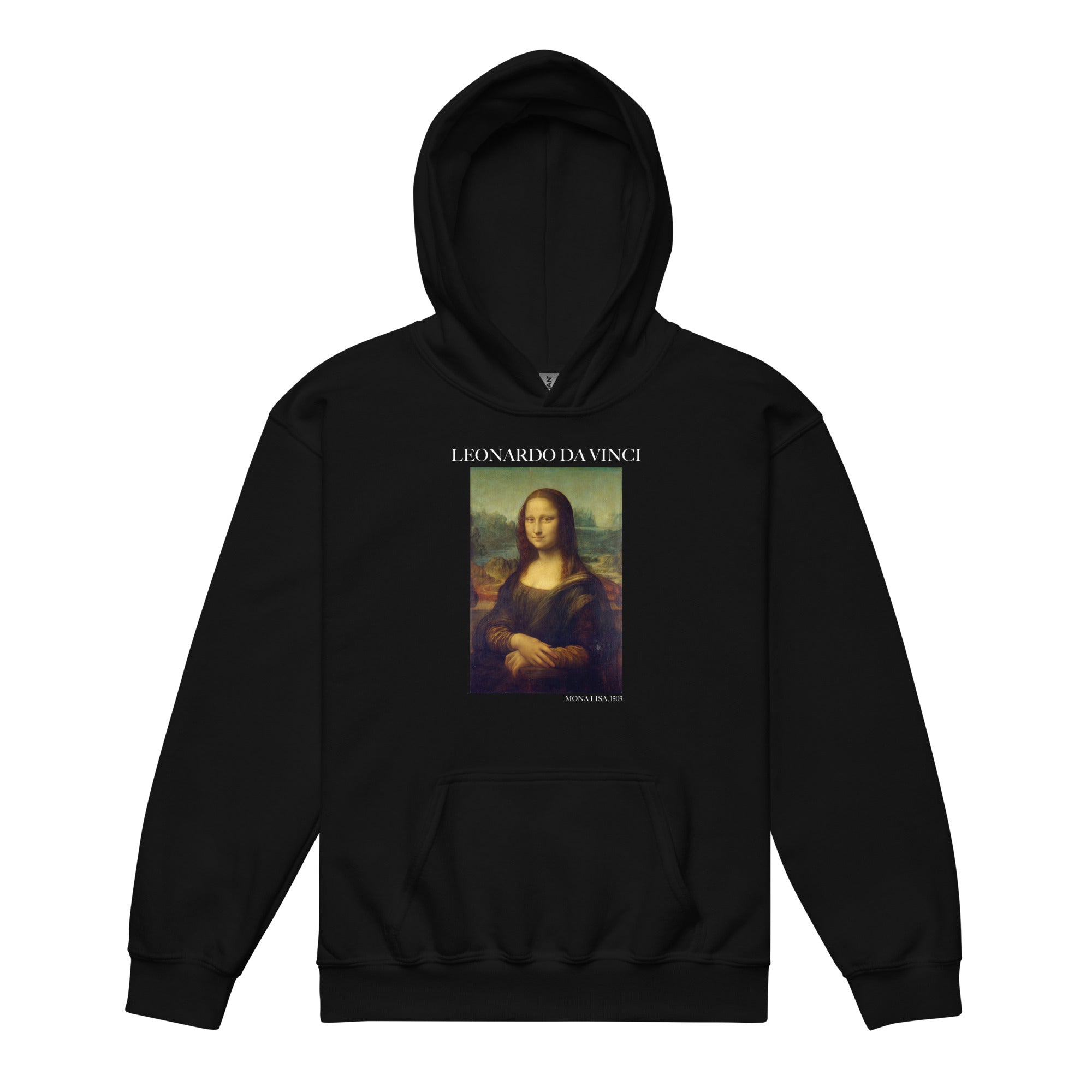 Kapuzenpullover mit berühmtem Gemälde „Mona Lisa“ von Leonardo da Vinci | Premium-Kunst-Kapuzenpullover für Jugendliche