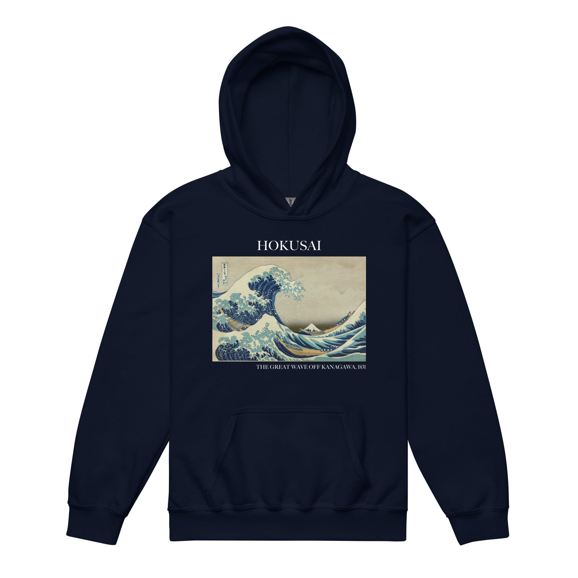 Hokusai 'The Great Wave off Kanagawa' Famous Painting Hoodie | Premium Youth Art Hoodie