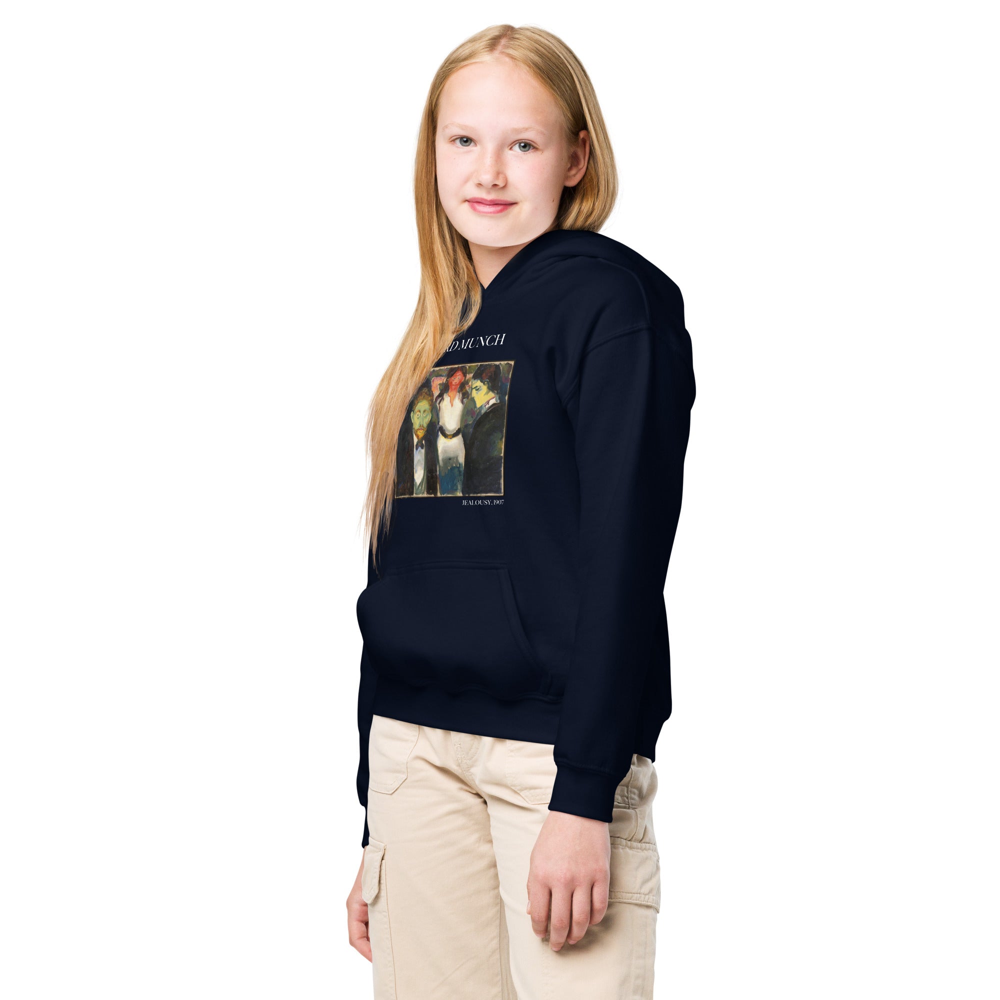 Edvard Munch 'Jealousy' Famous Painting Hoodie | Premium Youth Art Hoodie