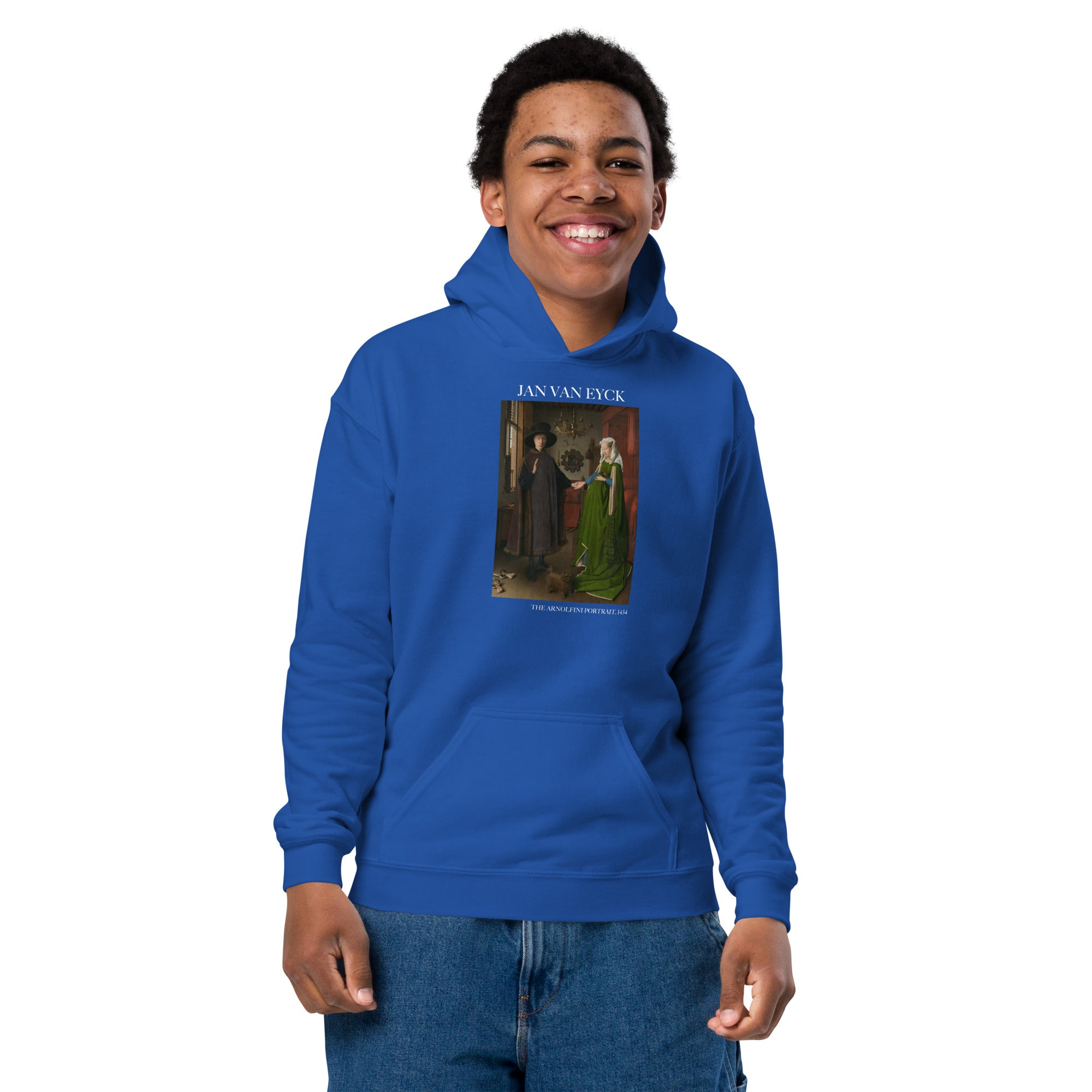 Jan van Eyck 'The Arnolfini Portrait' Famous Painting Hoodie | Premium Youth Art Hoodie