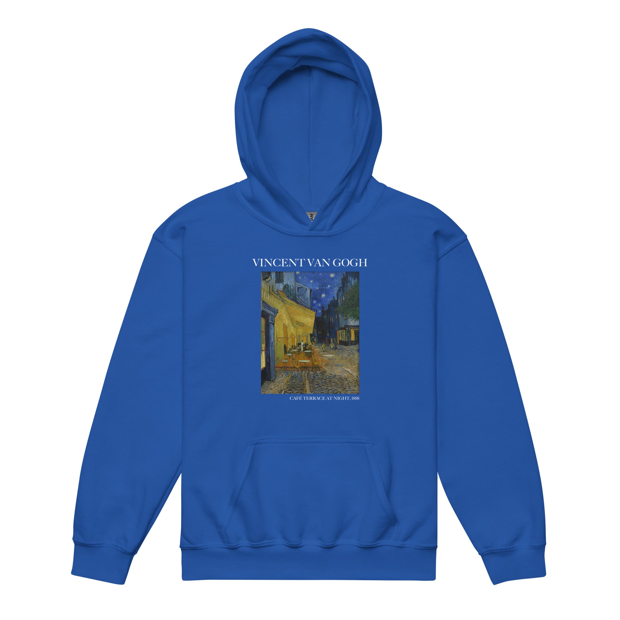 Vincent van Gogh 'Café Terrace at Night' Famous Painting Hoodie | Premium Youth Art Hoodie