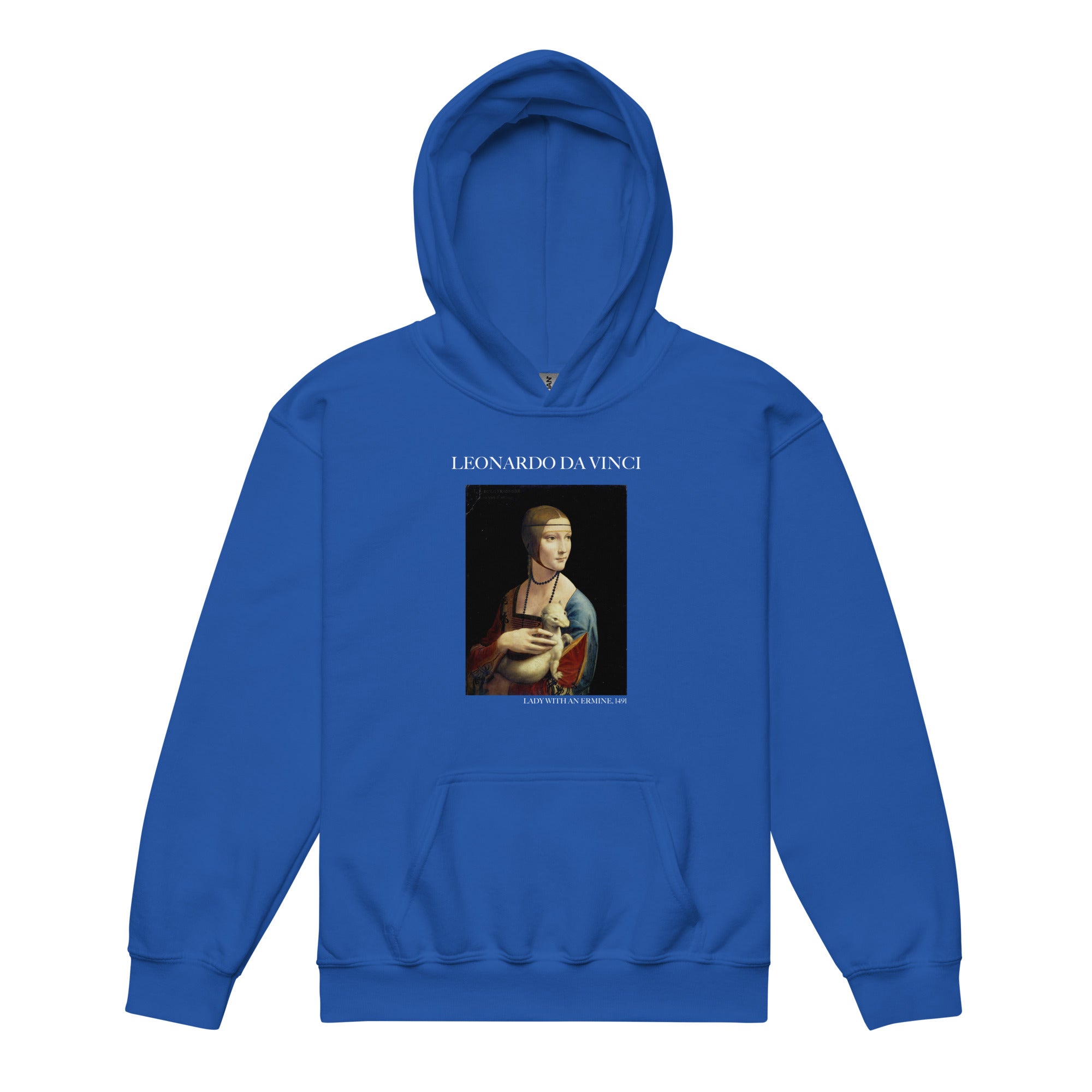 Leonardo da Vinci 'Lady with an Ermine' Famous Painting Hoodie | Premium Youth Art Hoodie