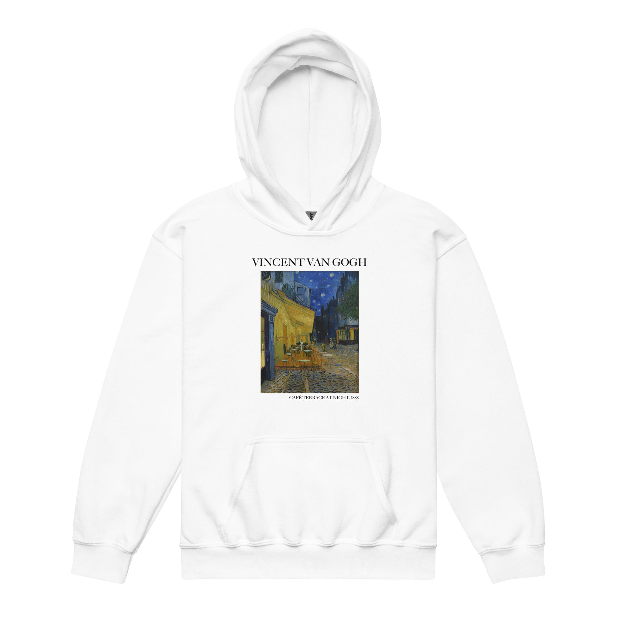 Vincent van Gogh 'Café Terrace at Night' Famous Painting Hoodie | Premium Youth Art Hoodie