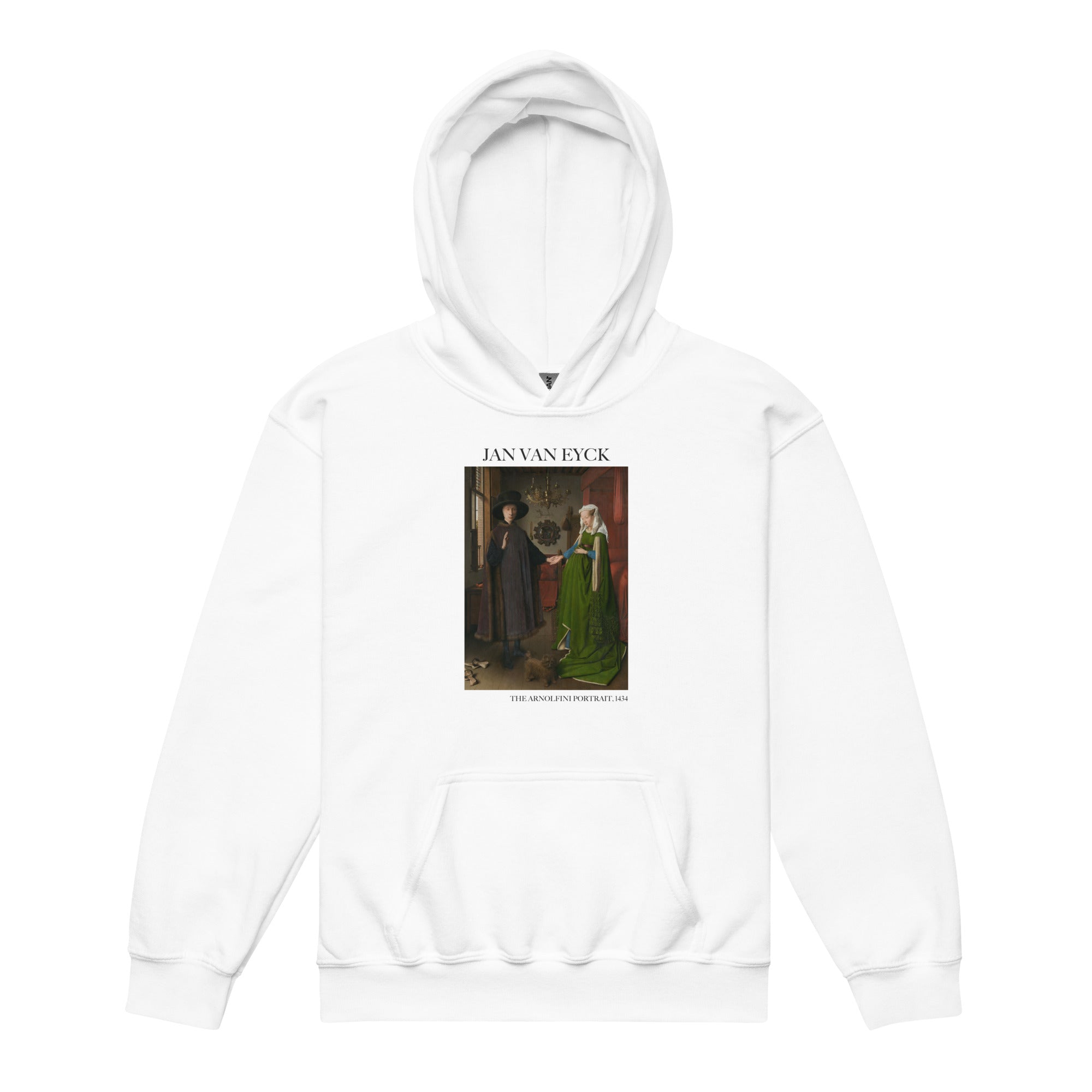 Jan van Eyck 'The Arnolfini Portrait' Famous Painting Hoodie | Premium Youth Art Hoodie