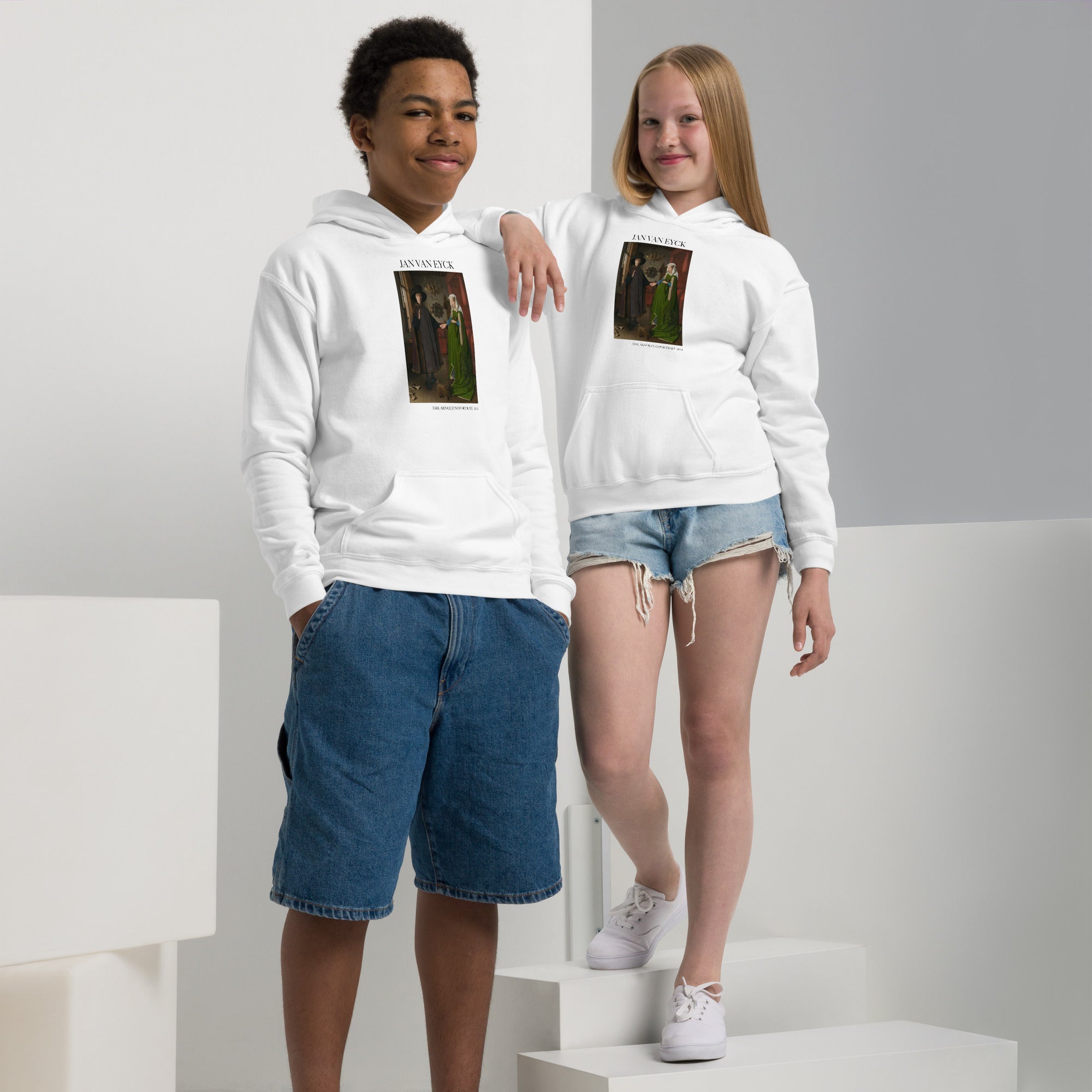 Jan van Eyck 'The Arnolfini Portrait' Famous Painting Hoodie | Premium Youth Art Hoodie