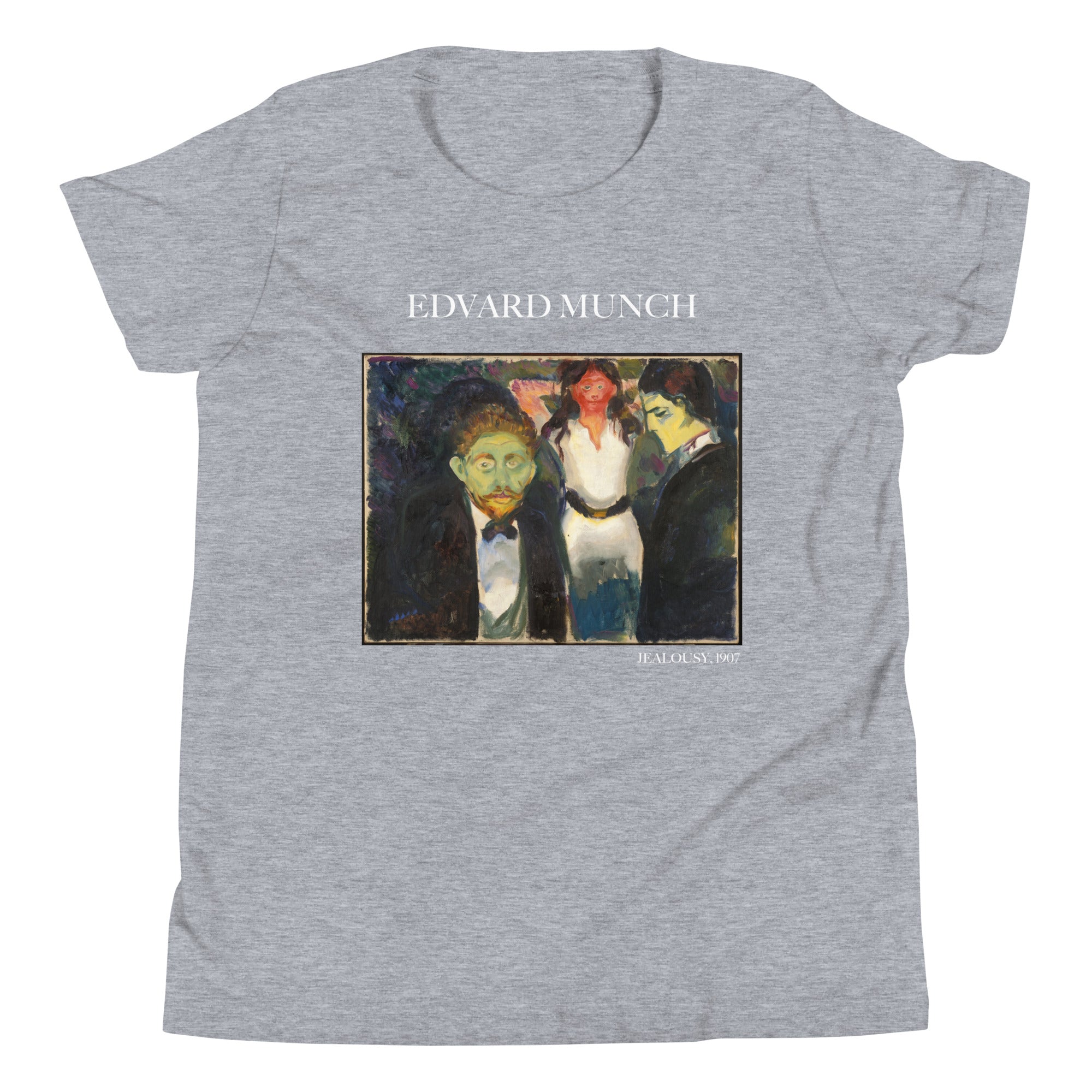 Edvard Munch „Eifersucht“ Berühmtes Gemälde Kurzärmeliges T-Shirt | Premium Jugend Art T-Shirt