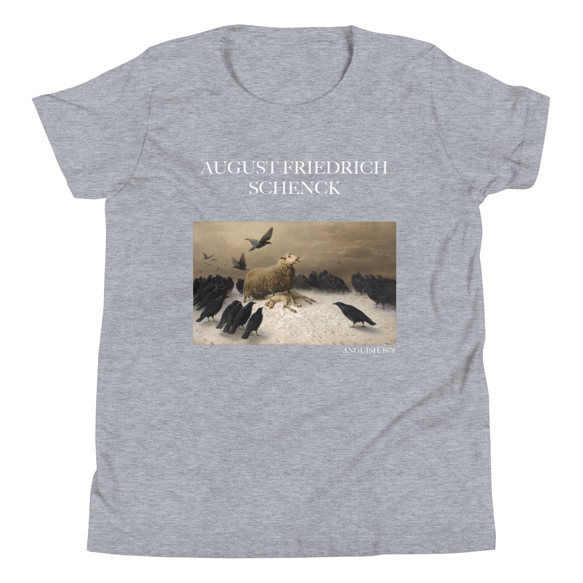 August Friedrich Schenck 'Anguish' Famous Painting Short Sleeve T-Shirt | Premium Youth Art Tee