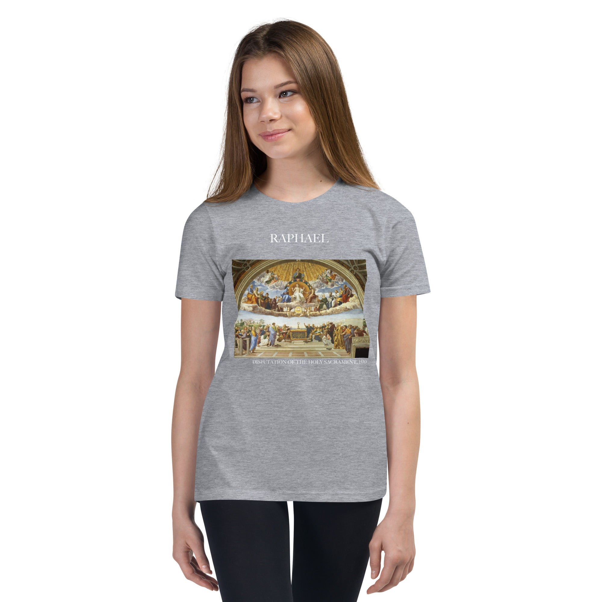 Raphael 'Disputation of the Holy Sacrament' Famous Painting Short Sleeve T-Shirt | Premium Youth Art Tee