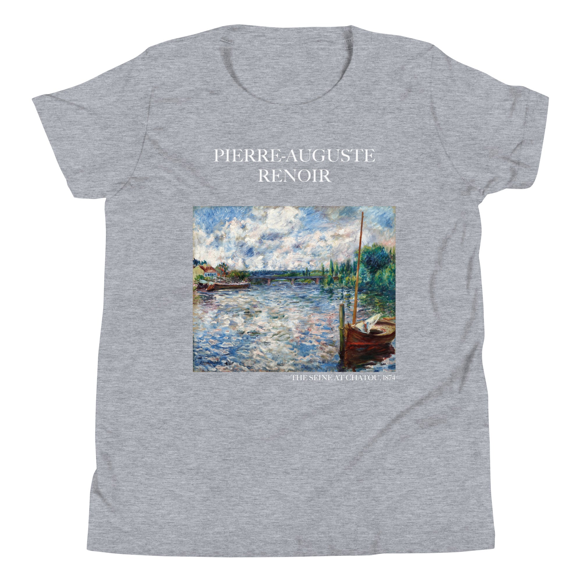 Pierre-Auguste Renoir 'The Seine at Chatou' Famous Painting Short Sleeve T-Shirt | Premium Youth Art Tee