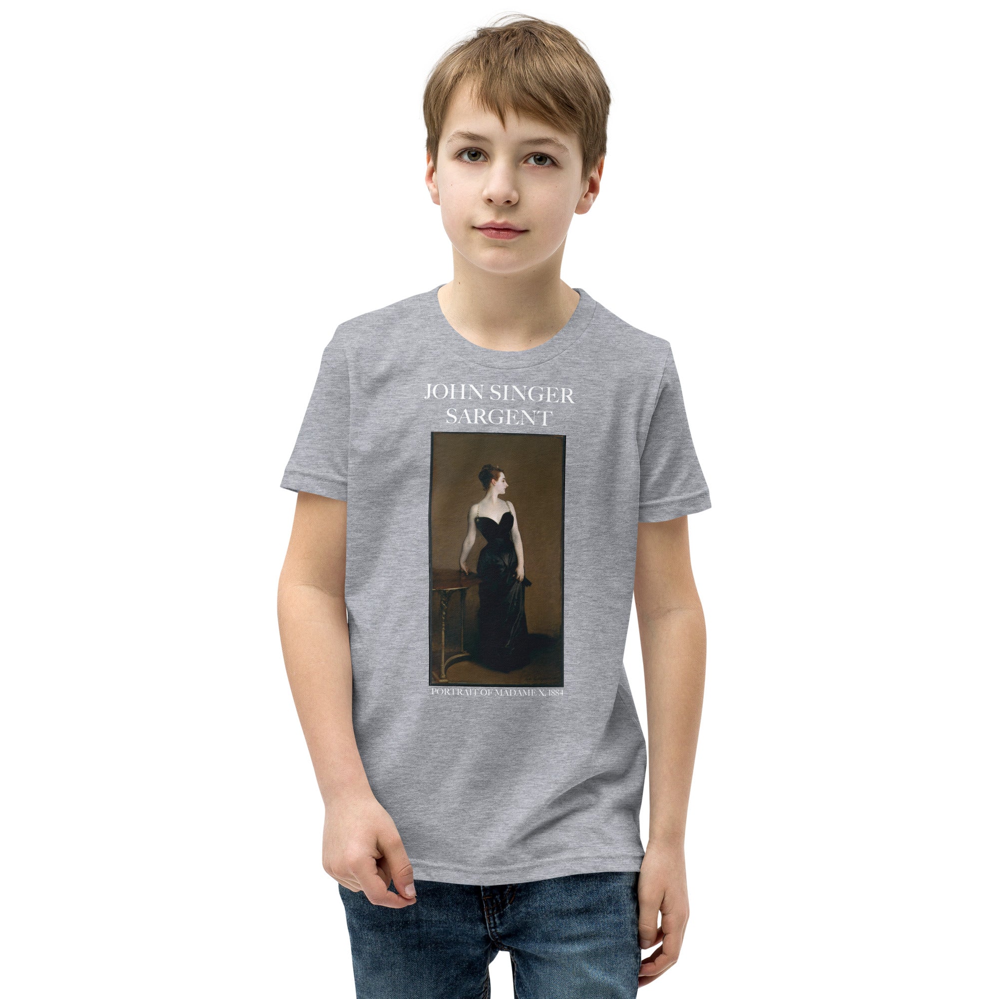 John Singer Sargent 'Portrait of Madame X' Famous Painting Short Sleeve T-Shirt | Premium Youth Art Tee