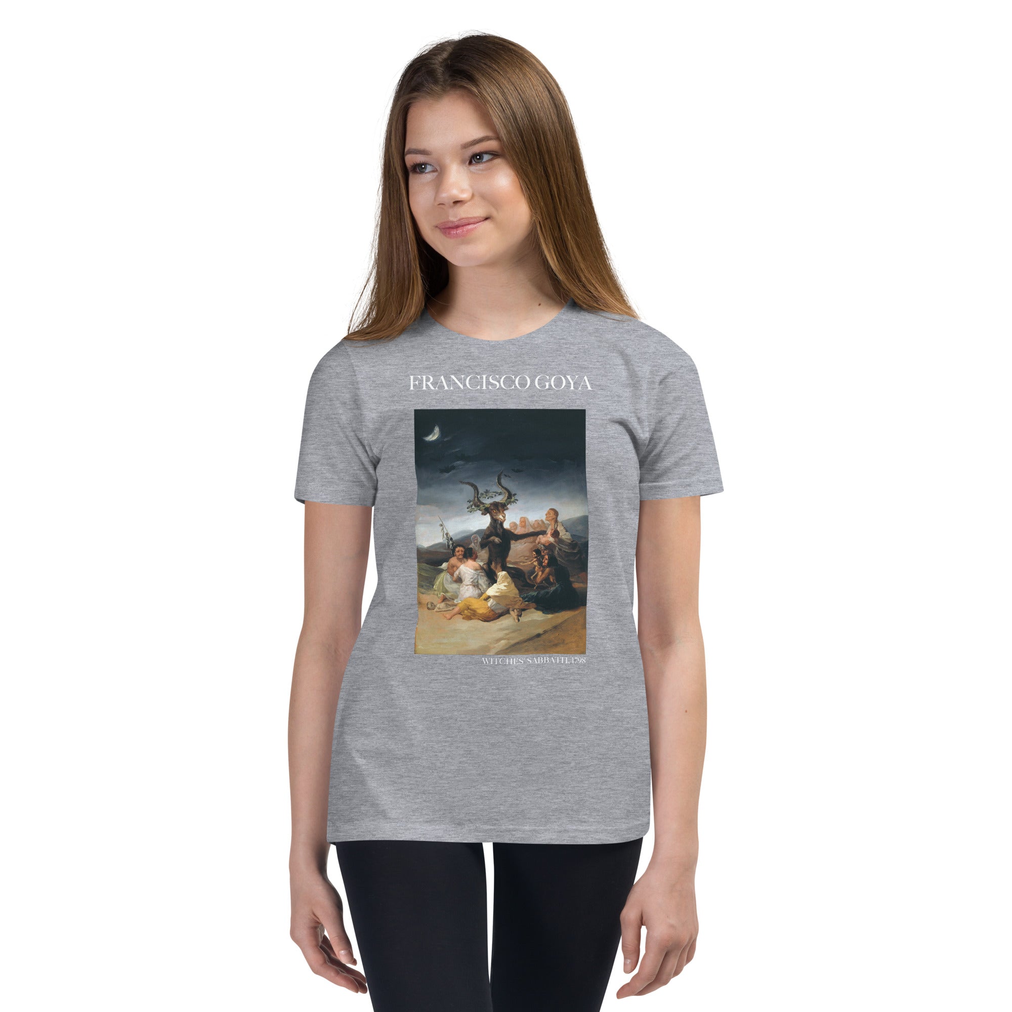 Francisco Goya 'Witches' Sabbath' Famous Painting Short Sleeve T-Shirt | Premium Youth Art Tee