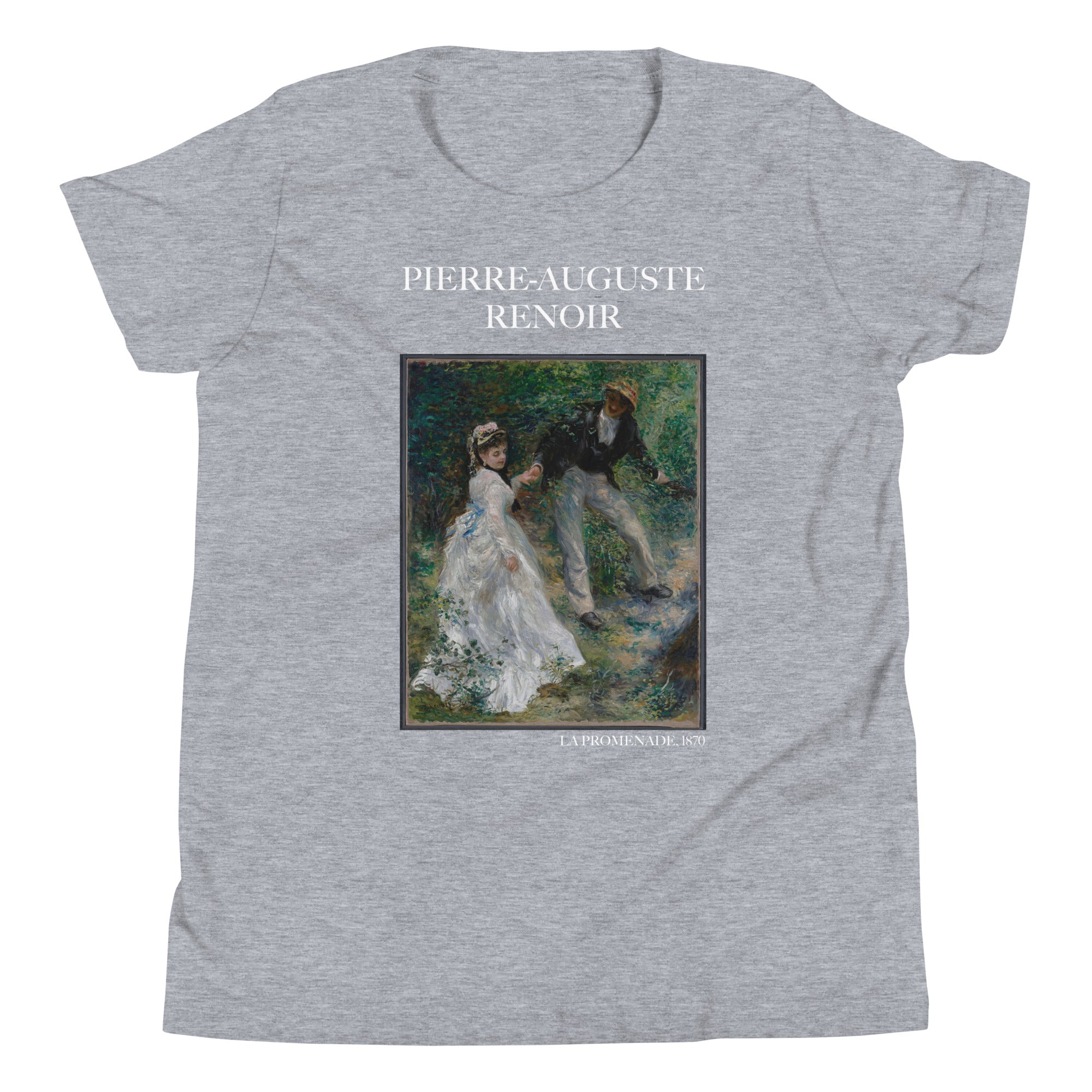 Pierre-Auguste Renoir 'La Promenade' Berühmtes Gemälde Kurzärmeliges T-Shirt | Premium Jugend Kunst T-Shirt