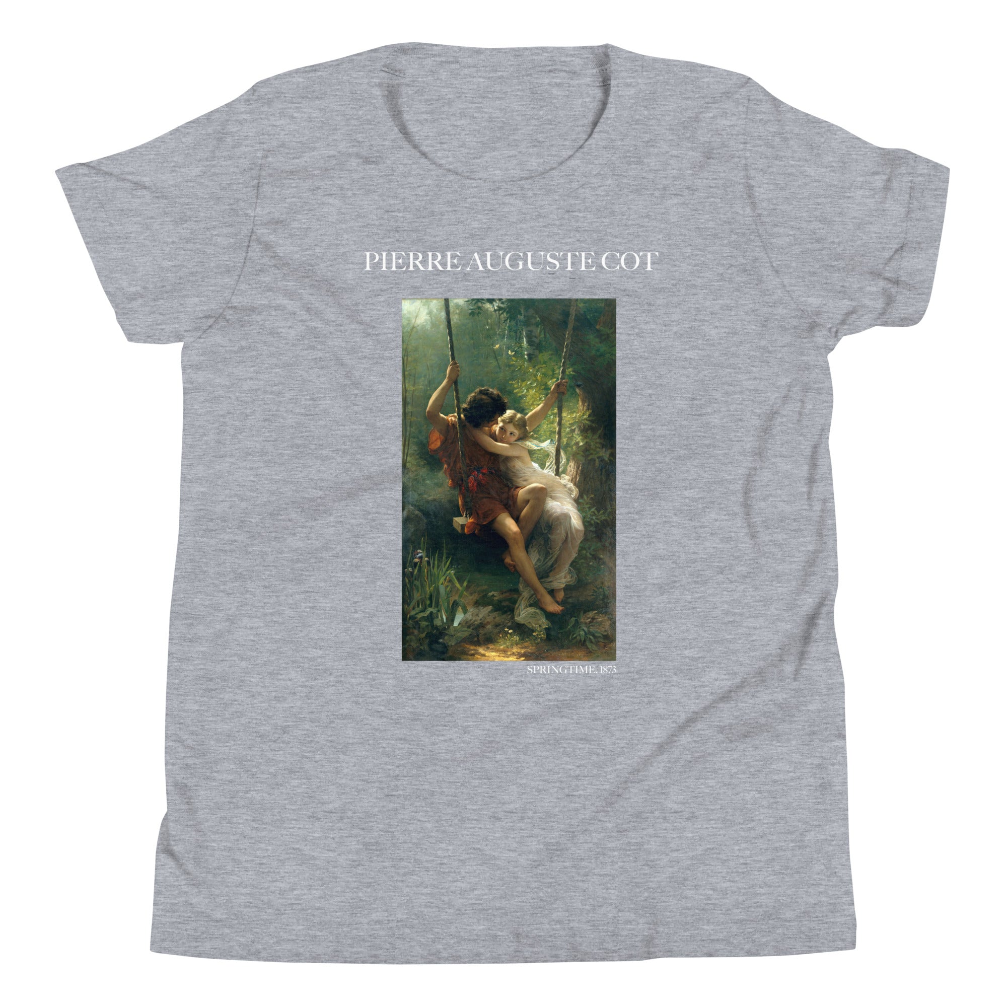 Pierre Auguste Cot 'Frühling' berühmtes Gemälde Kurzarm-T-Shirt | Premium Jugend Kunst T-Shirt