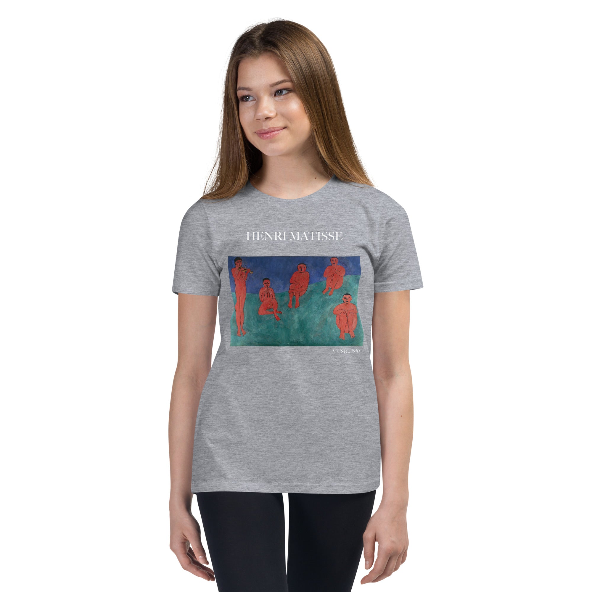 Henri Matisse 'Music' Famous Painting Short Sleeve T-Shirt | Premium Youth Art Tee