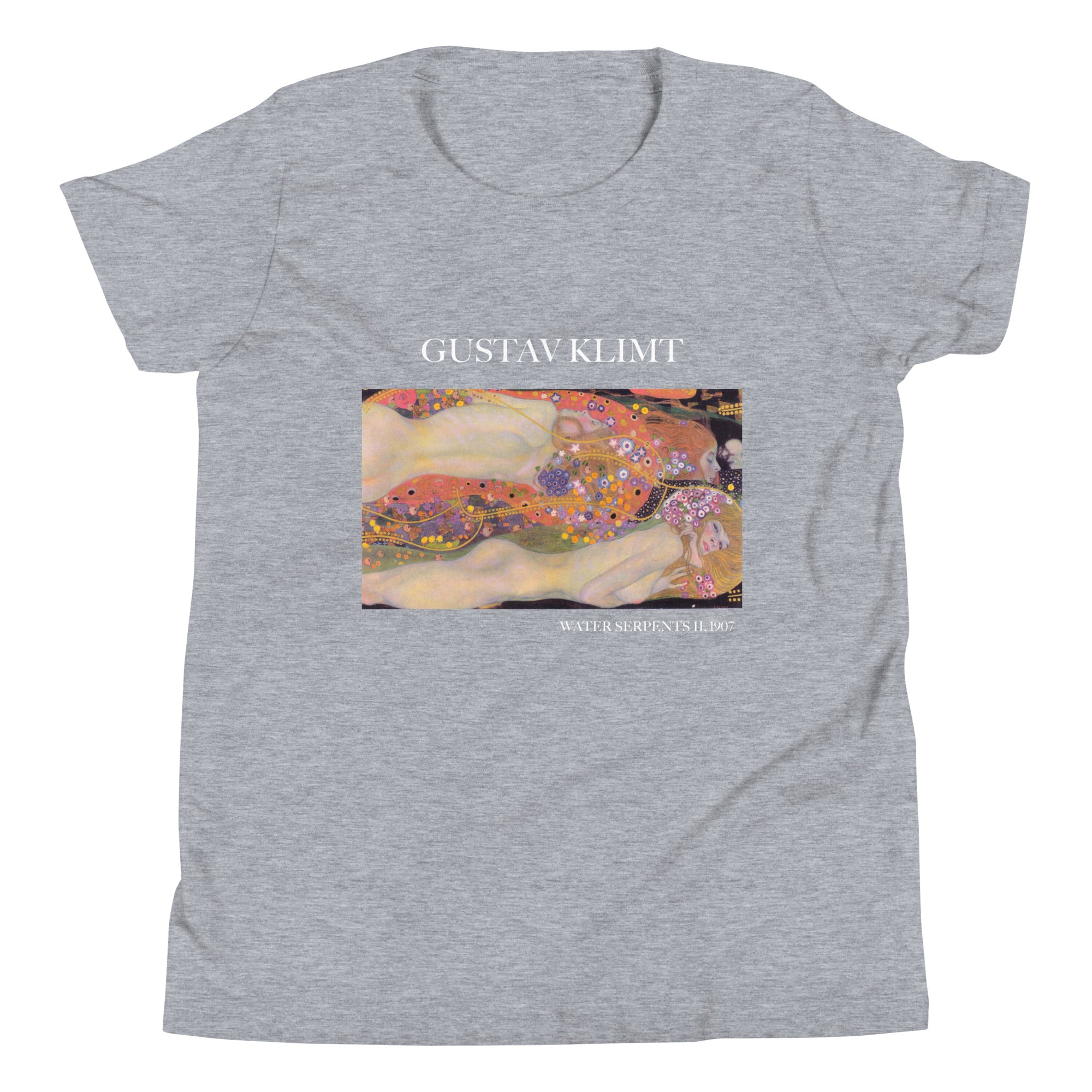 Gustav Klimt 'Water Serpents II' Famous Painting Short Sleeve T-Shirt | Premium Youth Art Tee