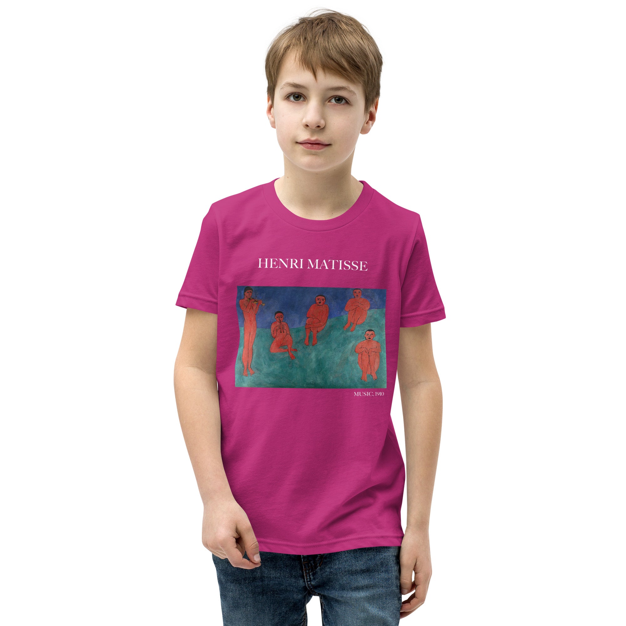 Henri Matisse 'Music' Famous Painting Short Sleeve T-Shirt | Premium Youth Art Tee