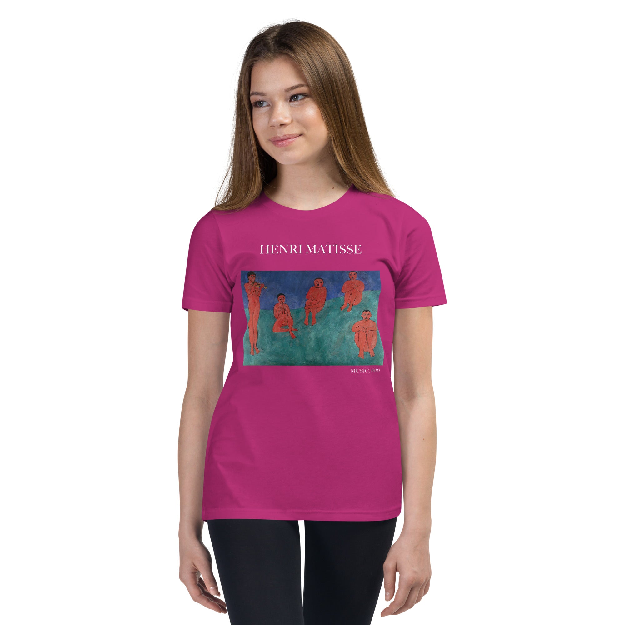 Henri Matisse 'Music' Famous Painting Short Sleeve T-Shirt | Premium Youth Art Tee