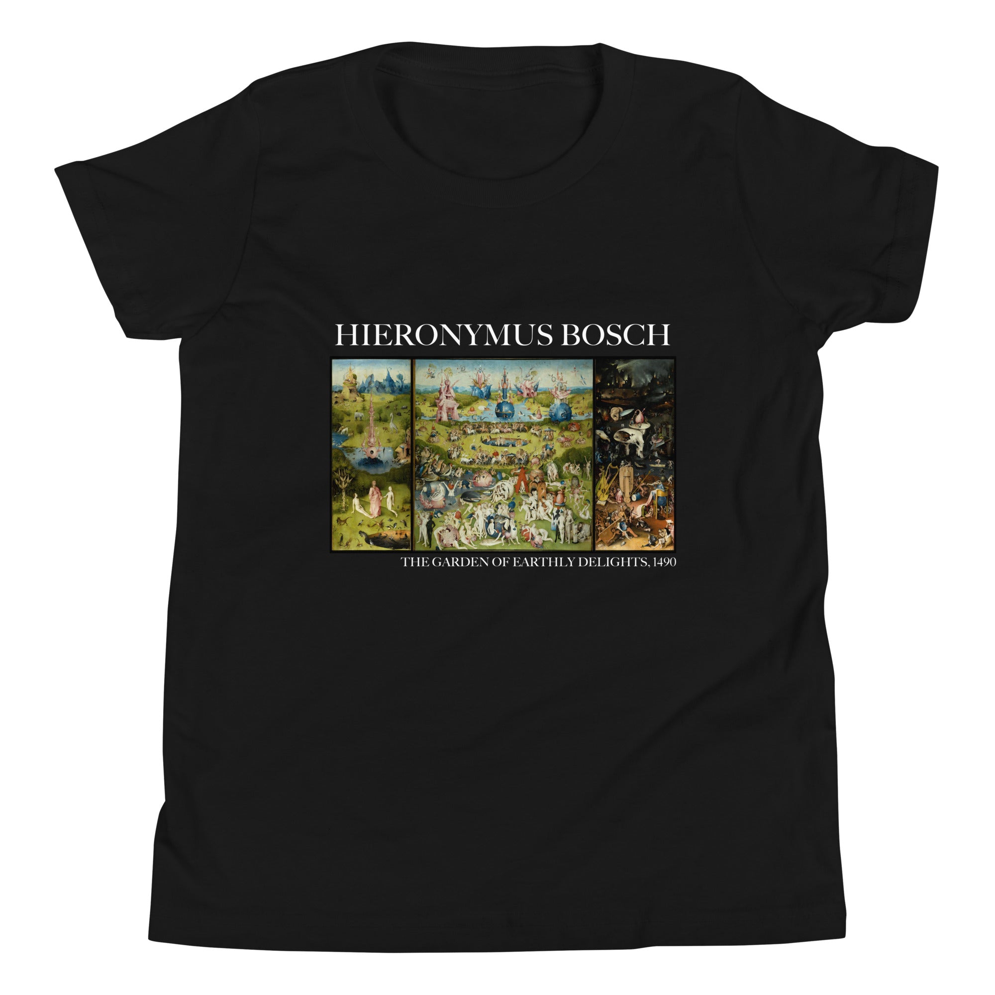 Hieronymus Bosch 'The Garden of Earthly Delights' Famous Painting Short Sleeve T-Shirt | Premium Youth Art Tee