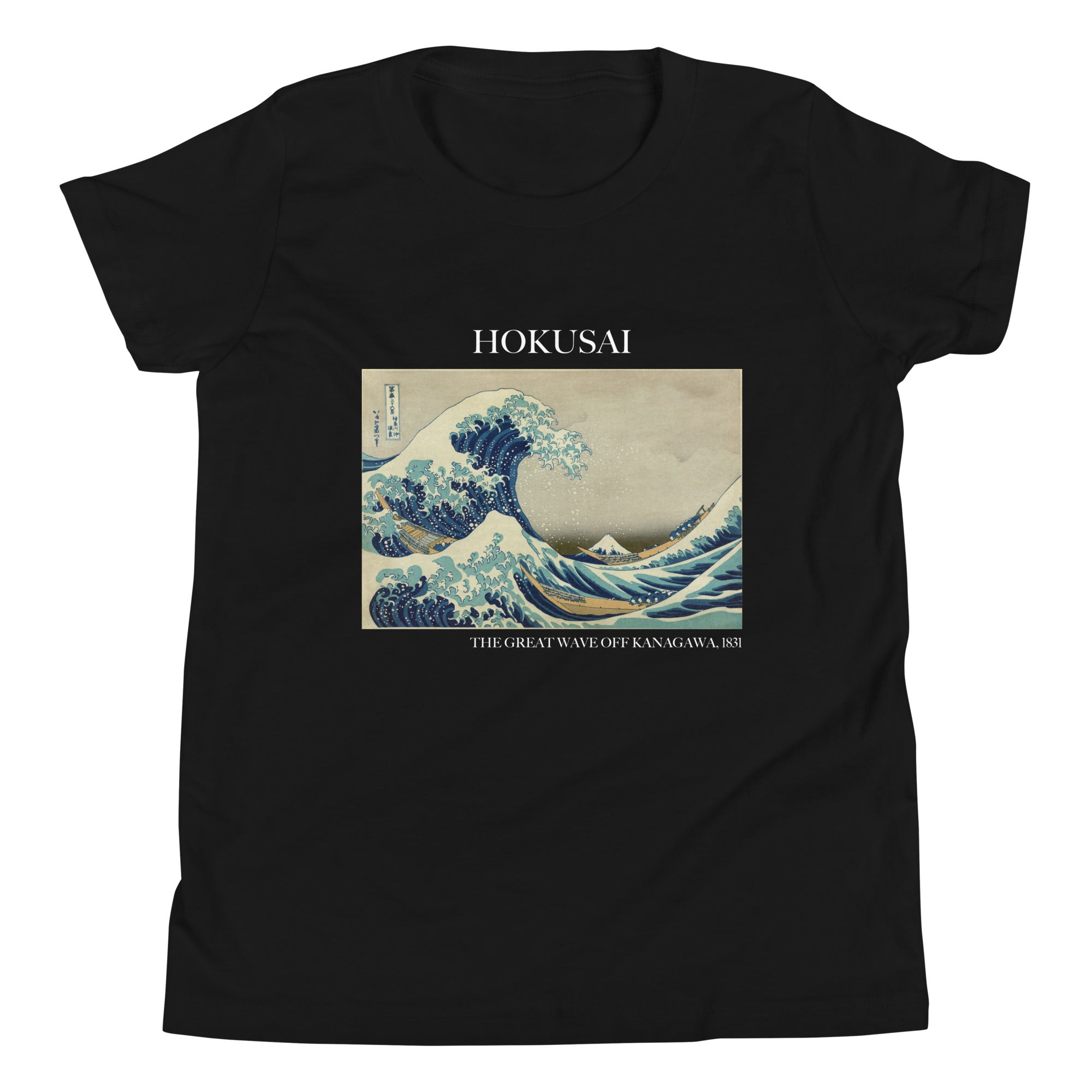 Hokusai „Die große Welle vor Kanagawa“, berühmtes Gemälde, kurzärmeliges T-Shirt | Premium-Kunst-T-Shirt für Jugendliche