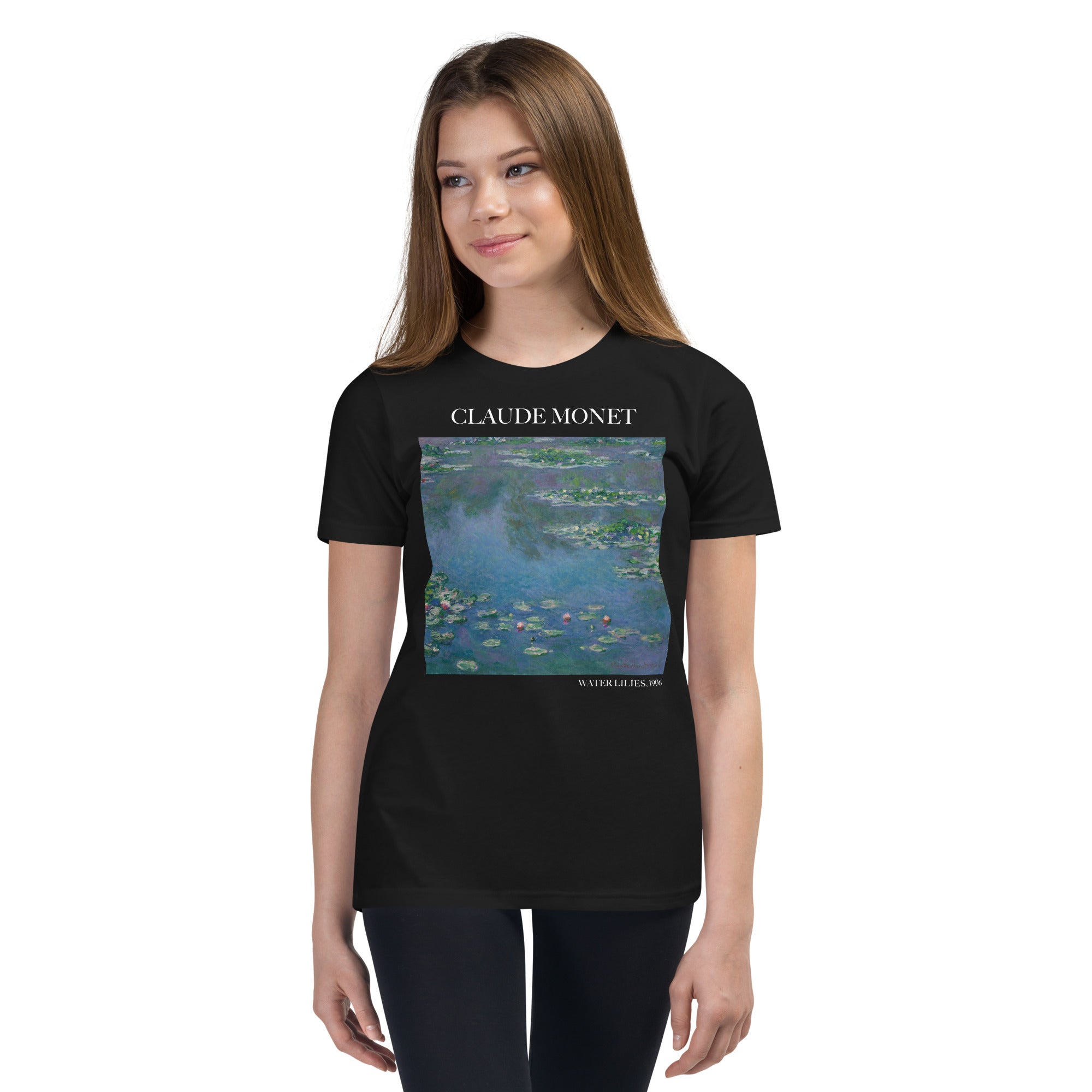 Claude Monet „Seerosen“, berühmtes Gemälde, kurzärmeliges T-Shirt, Premium-Kunst-T-Shirt für Jugendliche