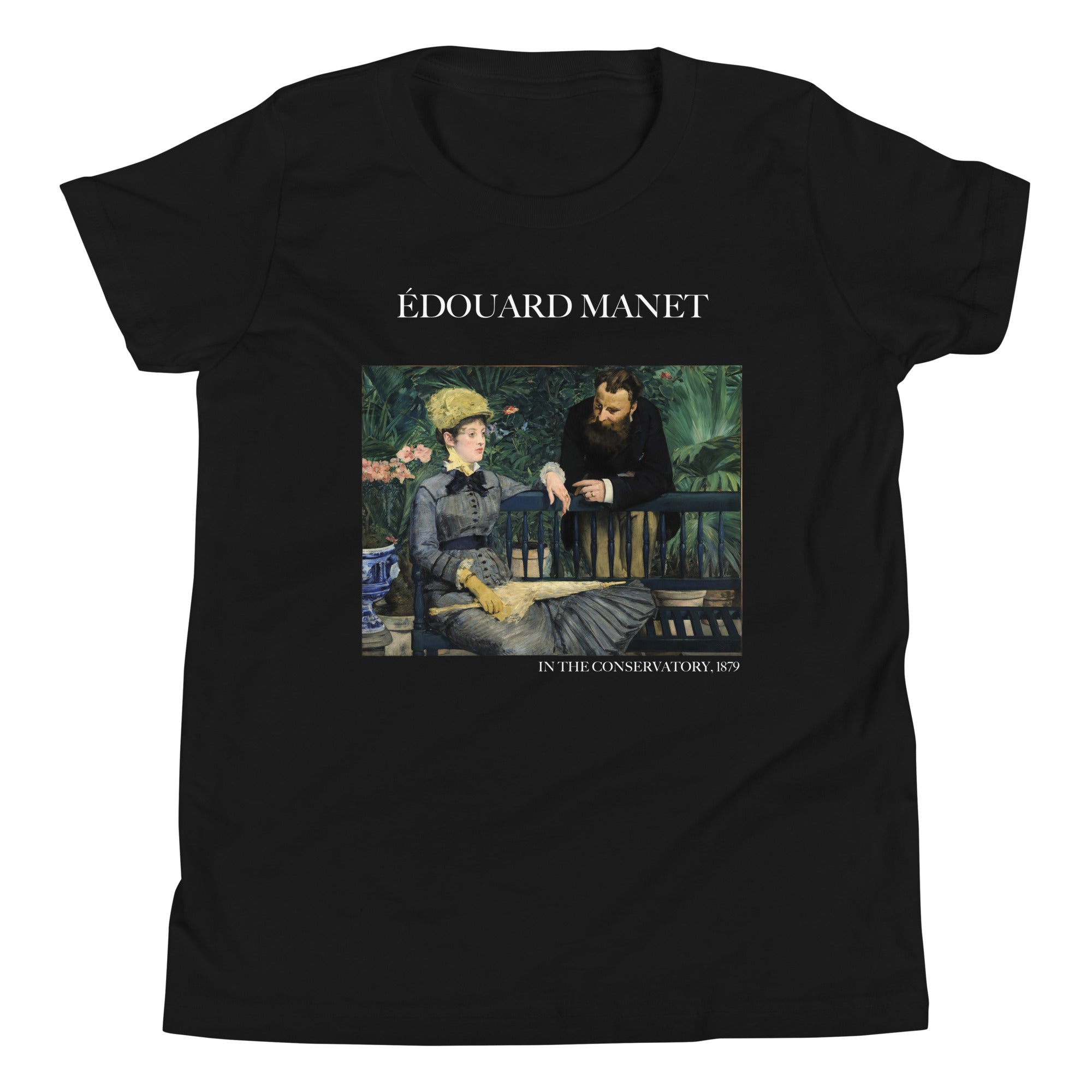 Édouard Manet 'In the Conservatory' Famous Painting Short Sleeve T-Shirt | Premium Youth Art Tee