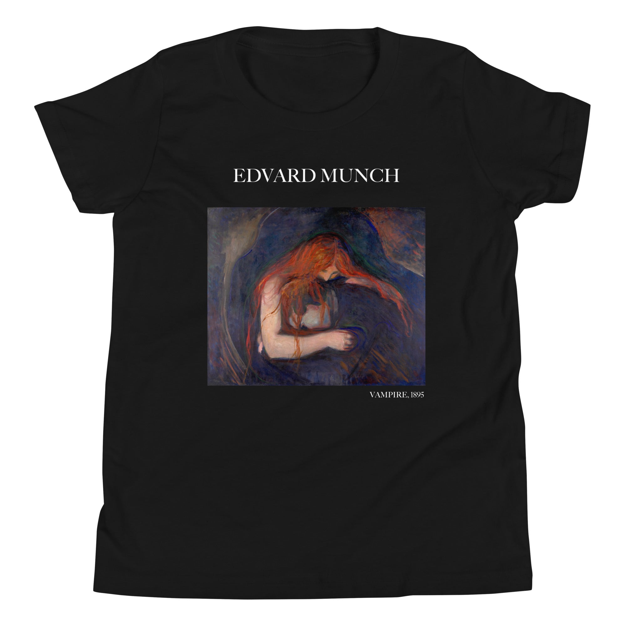Edvard Munch 'Vampire' Famous Painting Short Sleeve T-Shirt | Premium Youth Art Tee