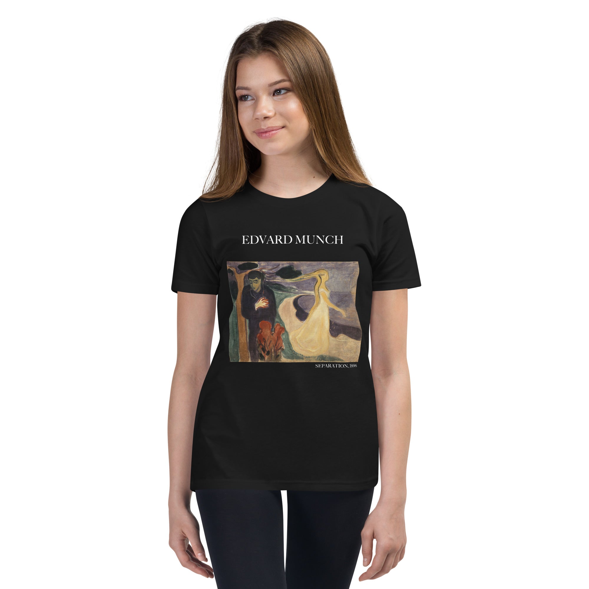 Edvard Munch 'Separation' Famous Painting Short Sleeve T-Shirt | Premium Youth Art Tee