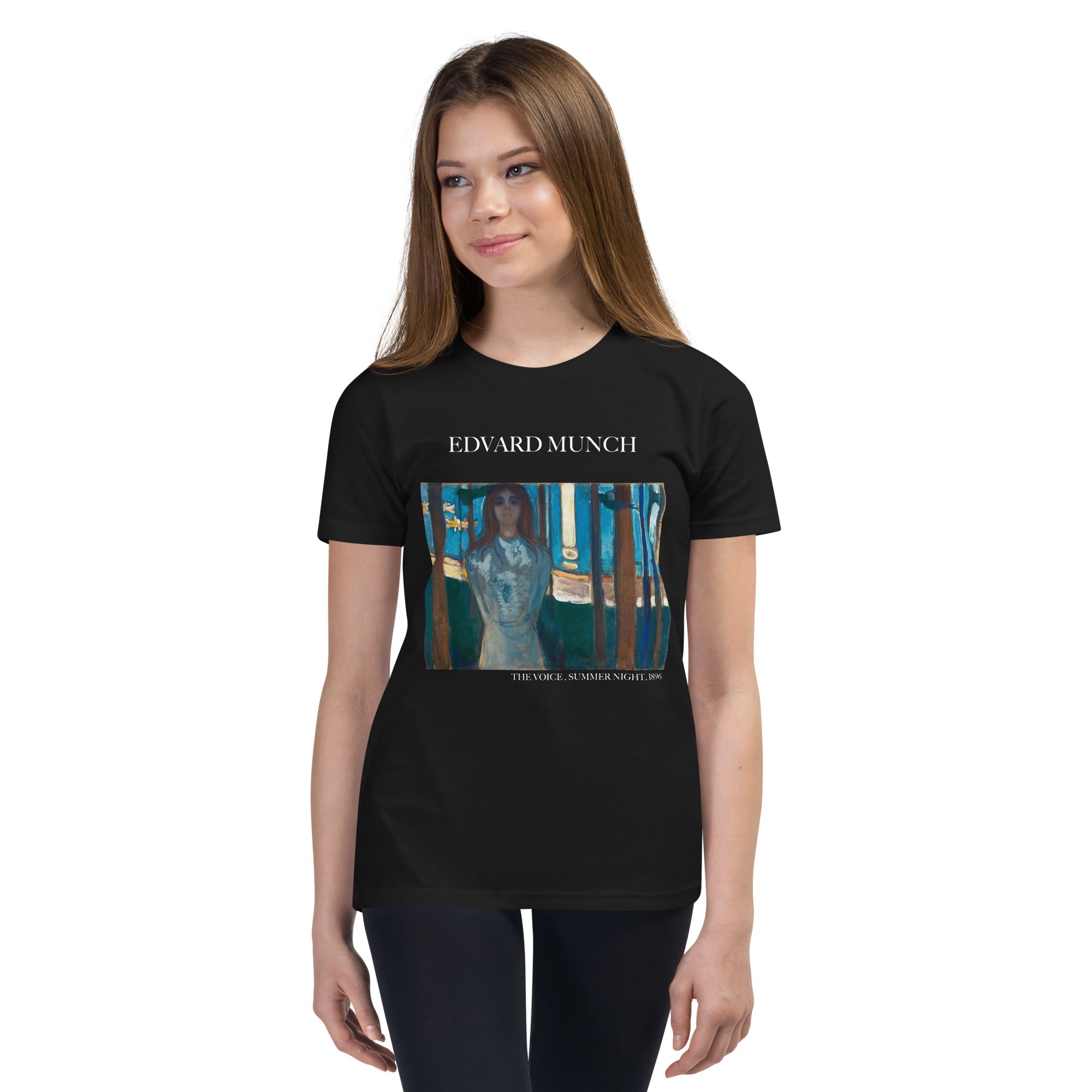 Edvard Munch „Die Stimme, Sommernacht“, berühmtes Gemälde, kurzärmeliges T-Shirt | Premium-Kunst-T-Shirt für Jugendliche