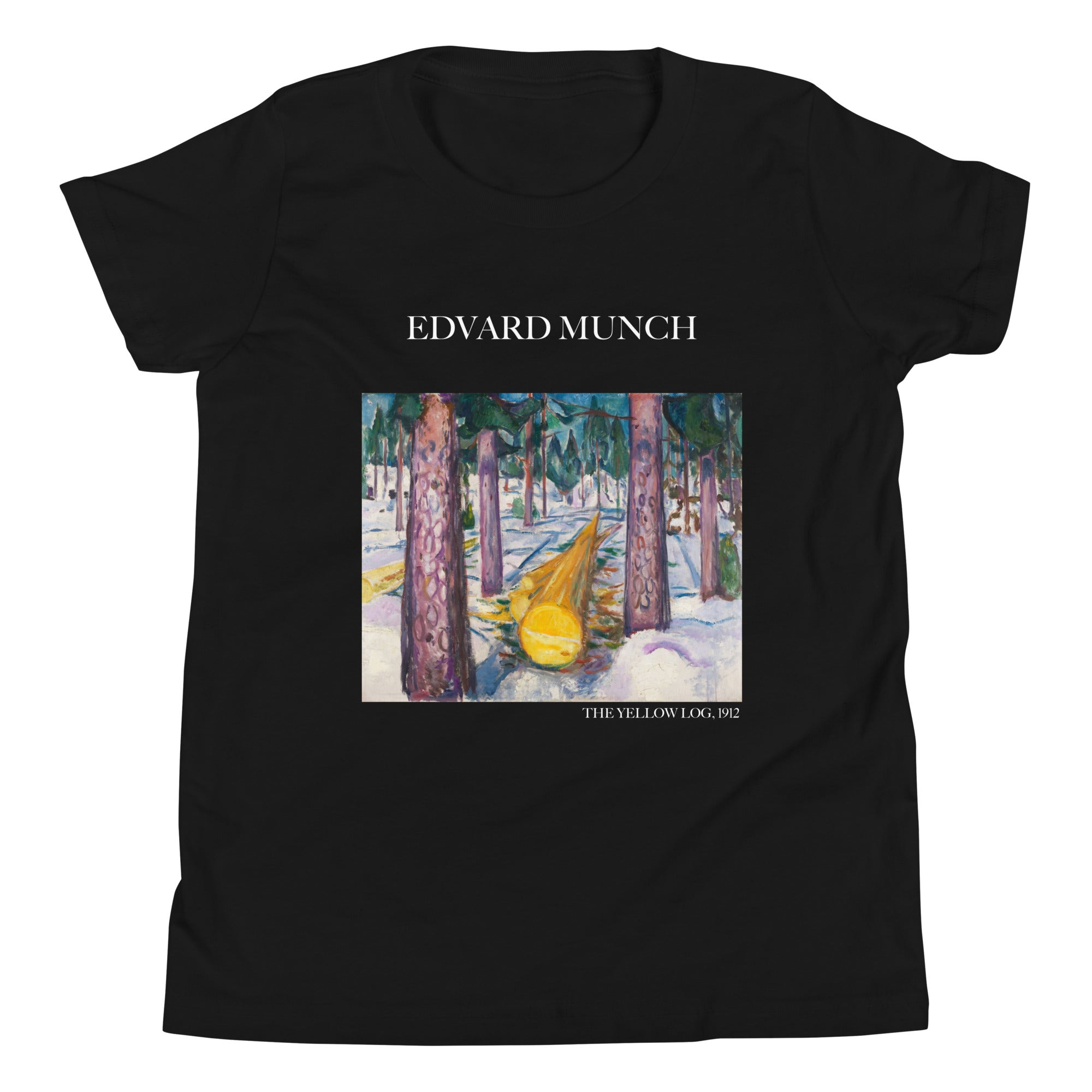 Edvard Munchs berühmtes Gemälde „Der gelbe Baumstamm“, kurzärmeliges T-Shirt | Premium-Kunst-T-Shirt für Jugendliche
