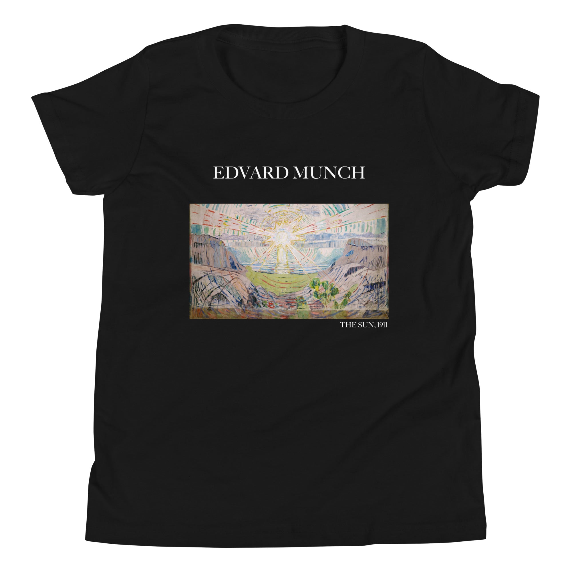 Edvard Munch „Die Sonne“, berühmtes Gemälde, kurzärmeliges T-Shirt | Premium-Kunst-T-Shirt für Jugendliche