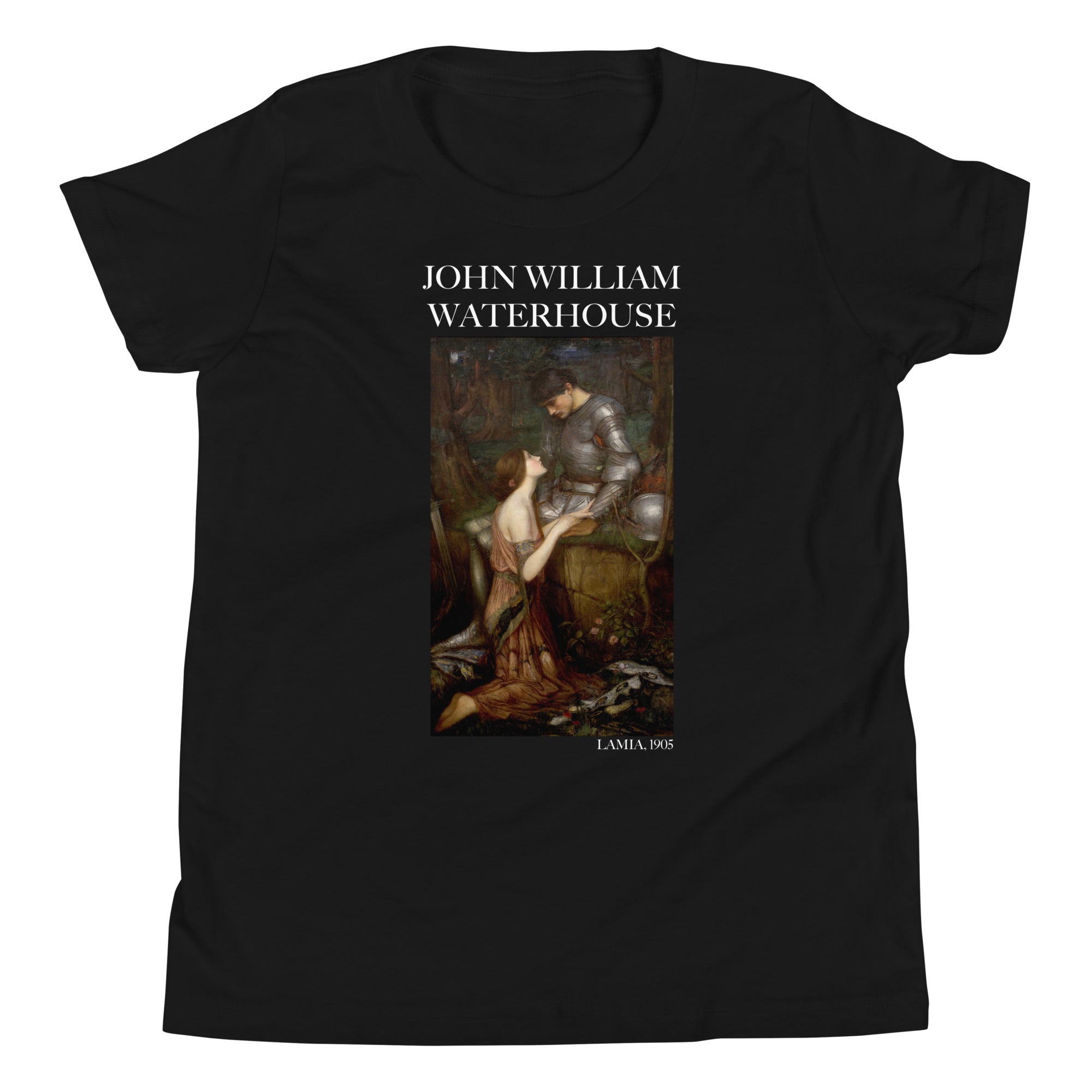 John William Waterhouse 'Lamia' Berühmtes Gemälde Kurzärmeliges T-Shirt | Premium Jugend Kunst T-Shirt