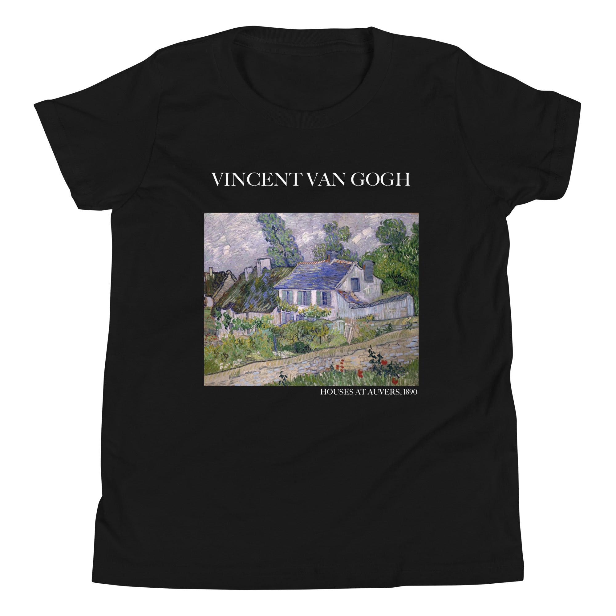 Vincent van Gogh 'Houses at Auvers' Famous Painting Short Sleeve T-Shirt | Premium Youth Art Tee