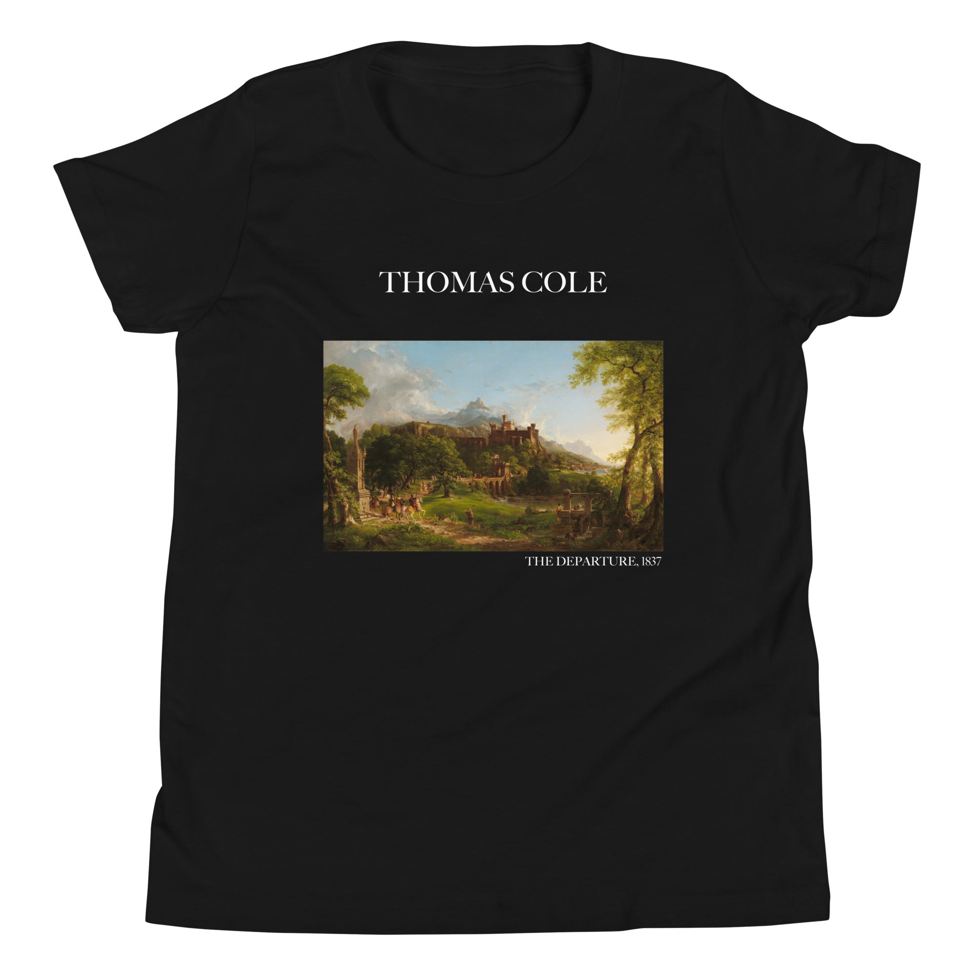 Thomas Cole - Kurzärmeliges T-Shirt mit berühmtem Gemälde „The Departure“ | Premium-Kunst-T-Shirt für Jugendliche