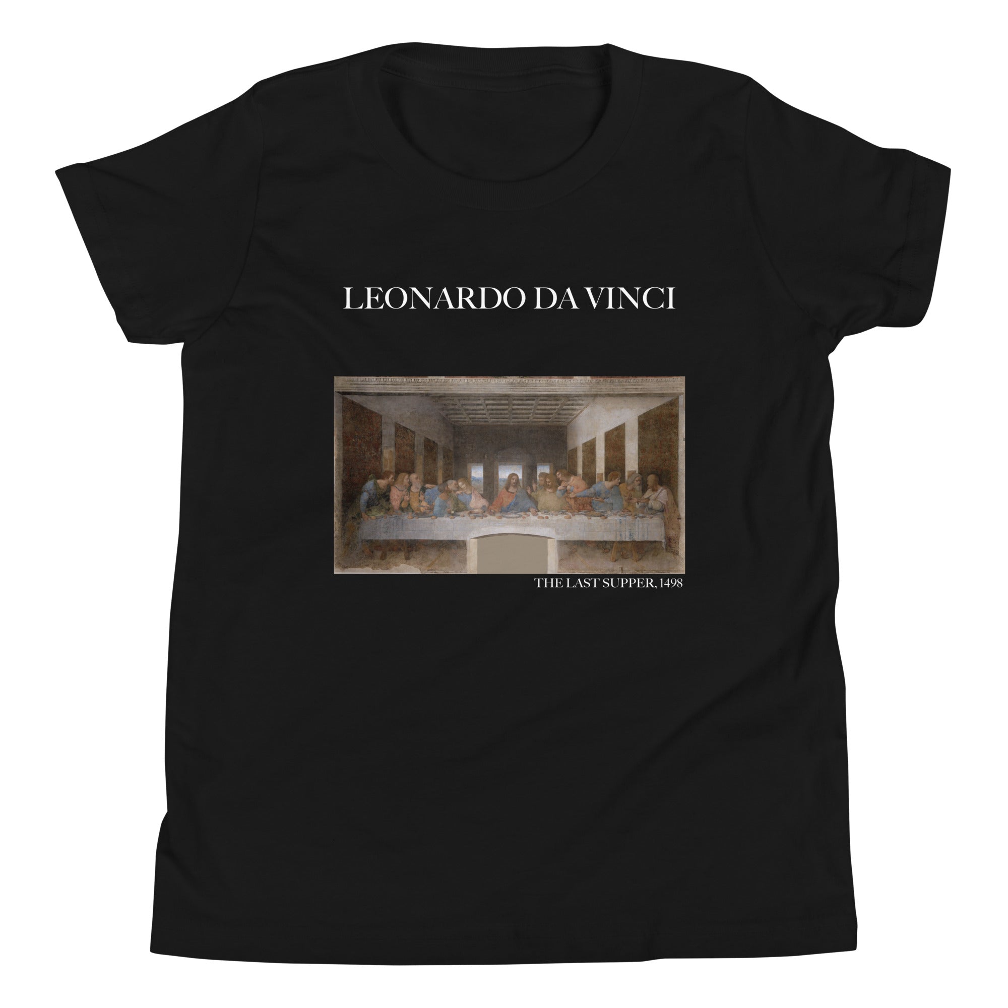 Leonardo da Vinci - Das letzte Abendmahl - Berühmtes Gemälde - Kurzarm-T-Shirt | Premium-Kunst-T-Shirt für Jugendliche