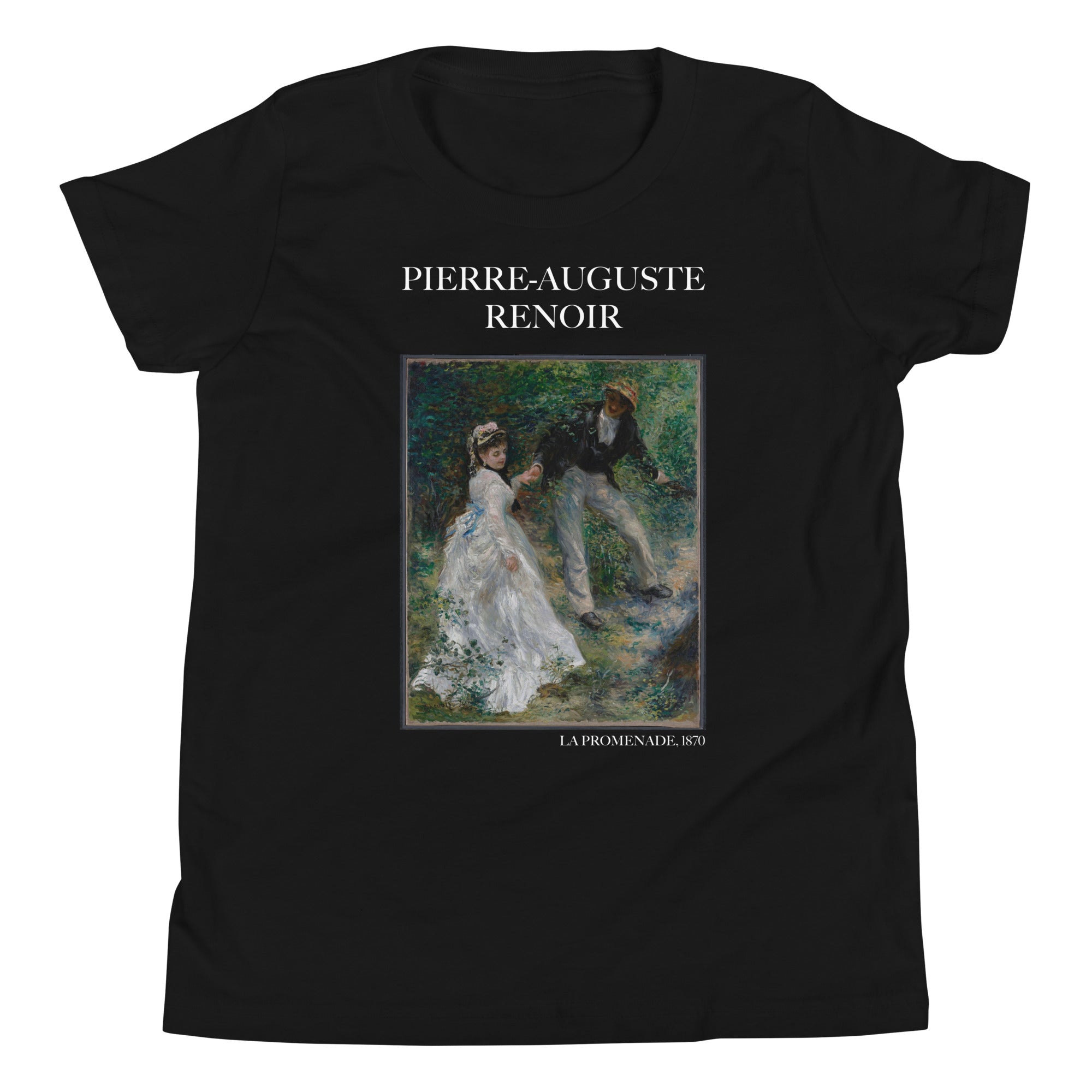 Pierre-Auguste Renoir 'La Promenade' Berühmtes Gemälde Kurzärmeliges T-Shirt | Premium Jugend Kunst T-Shirt