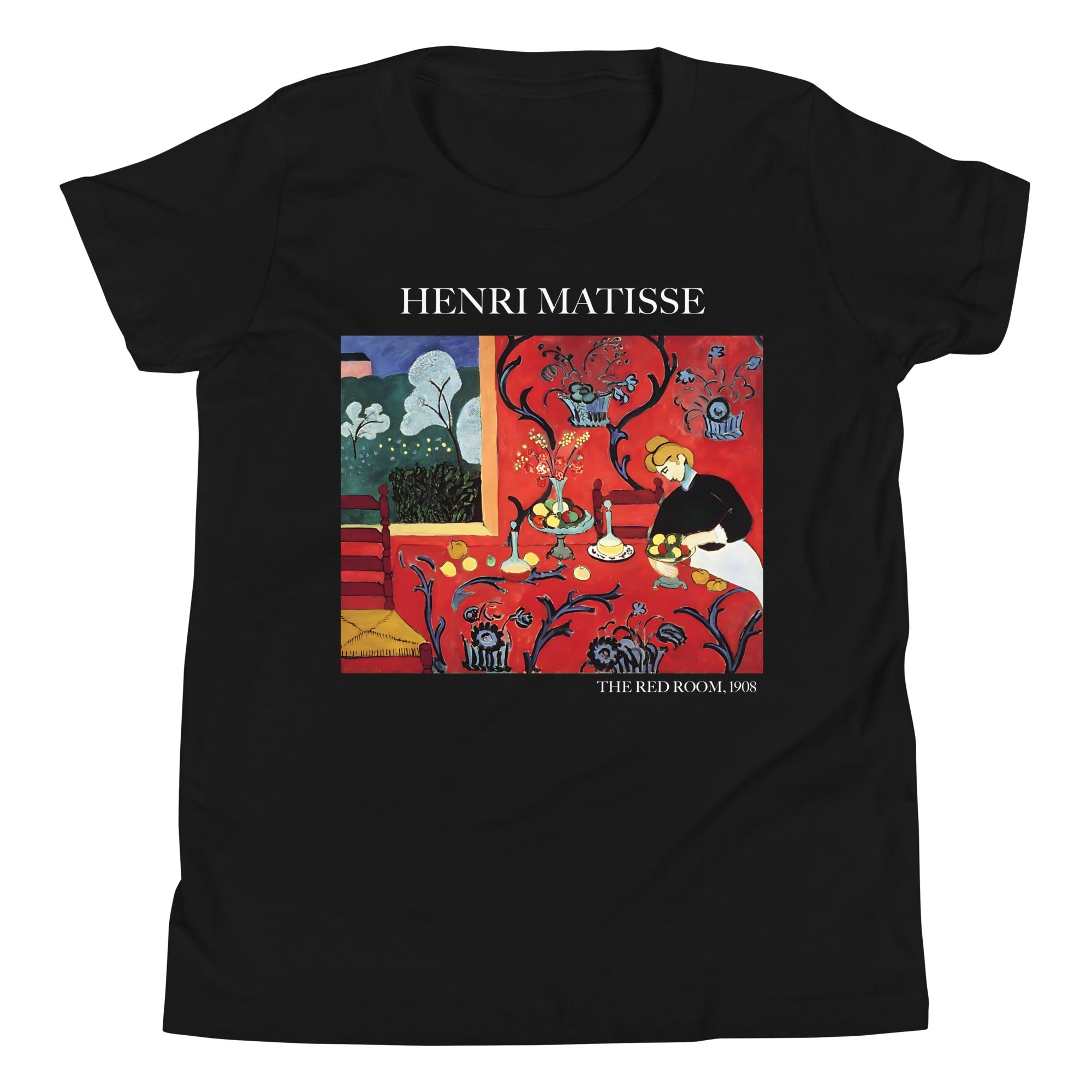 Henri Matisse 'The Red Room' Famous Painting Short Sleeve T-Shirt | Premium Youth Art Tee