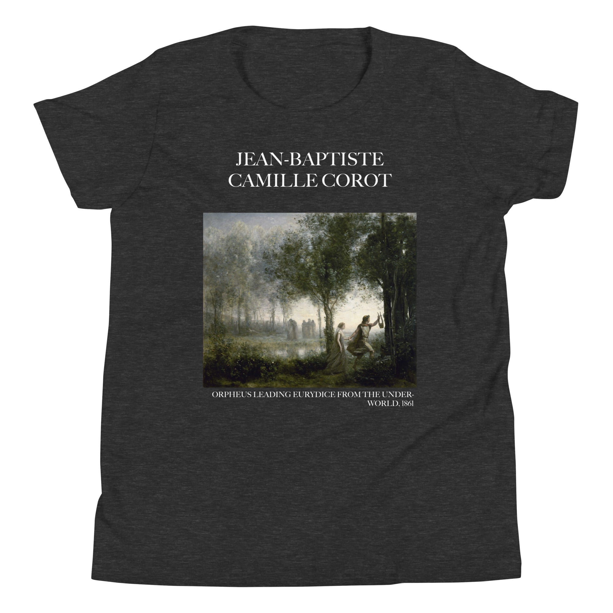 Jean-Baptiste Camille Corot 'Orpheus führt Eurydike aus der Unterwelt' Berühmtes Gemälde Kurzärmeliges T-Shirt | Premium Jugend Art T-Shirt