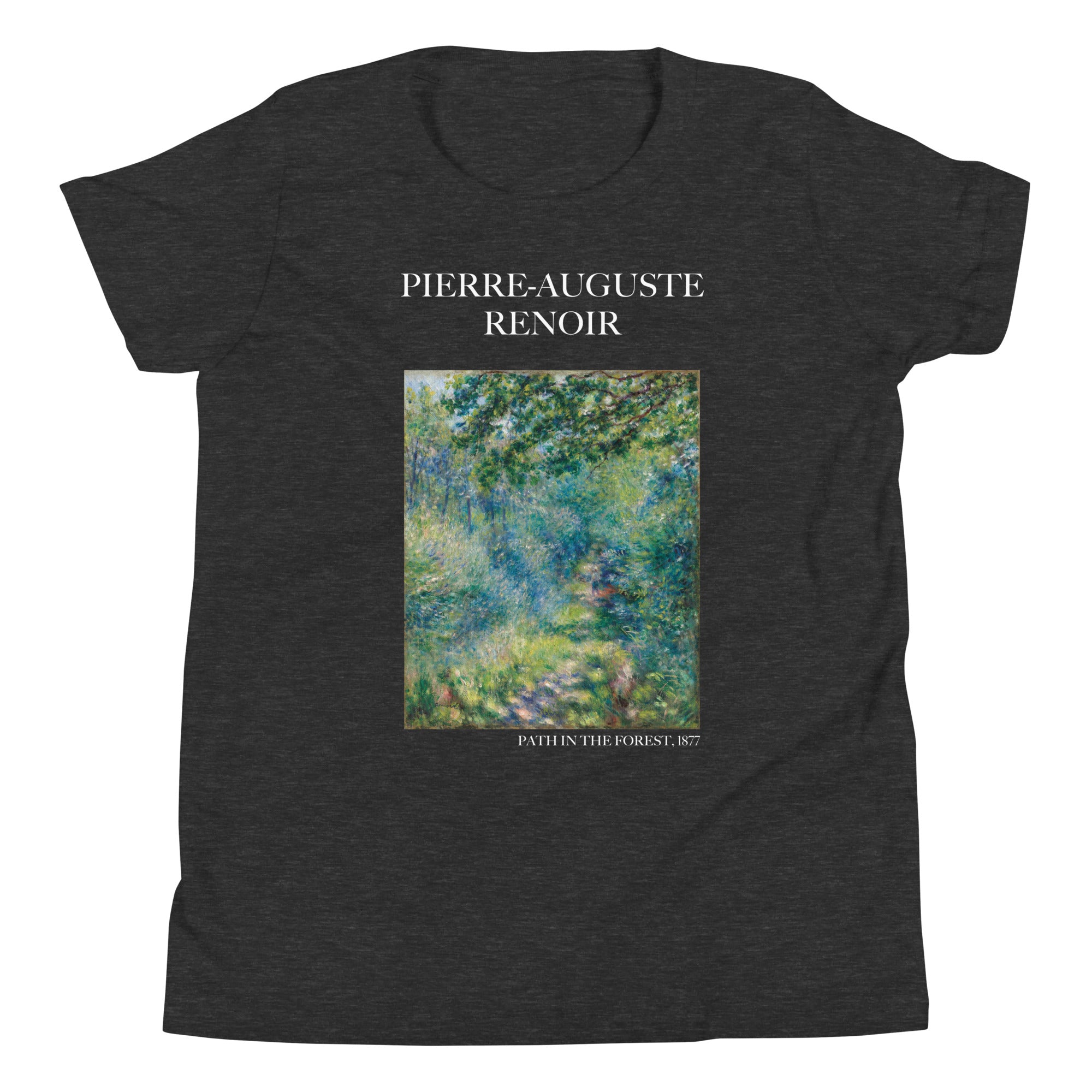 Pierre-Auguste Renoir 'Path in the Forest' Famous Painting Short Sleeve T-Shirt | Premium Youth Art Tee