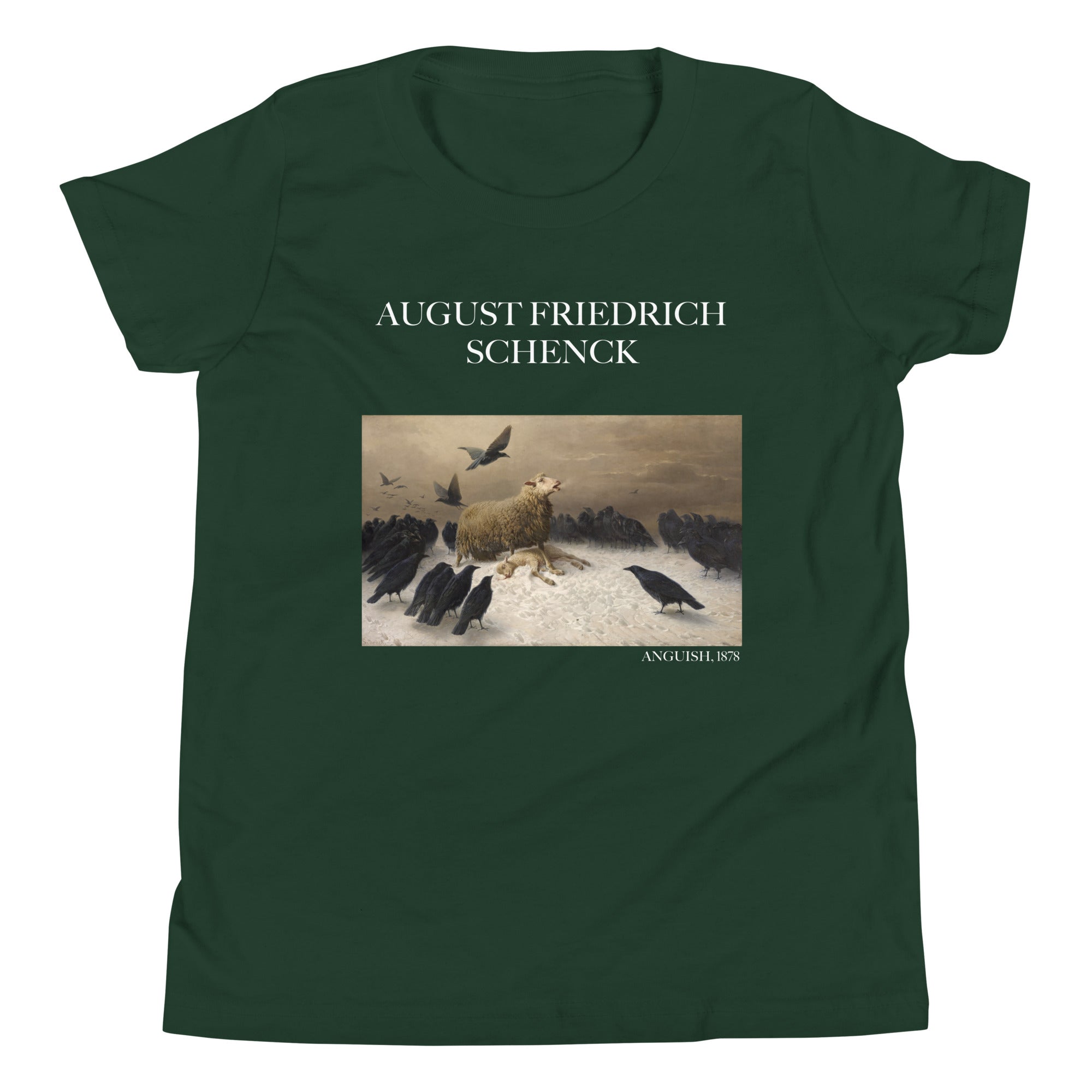 August Friedrich Schenck 'Anguish' Famous Painting Short Sleeve T-Shirt | Premium Youth Art Tee