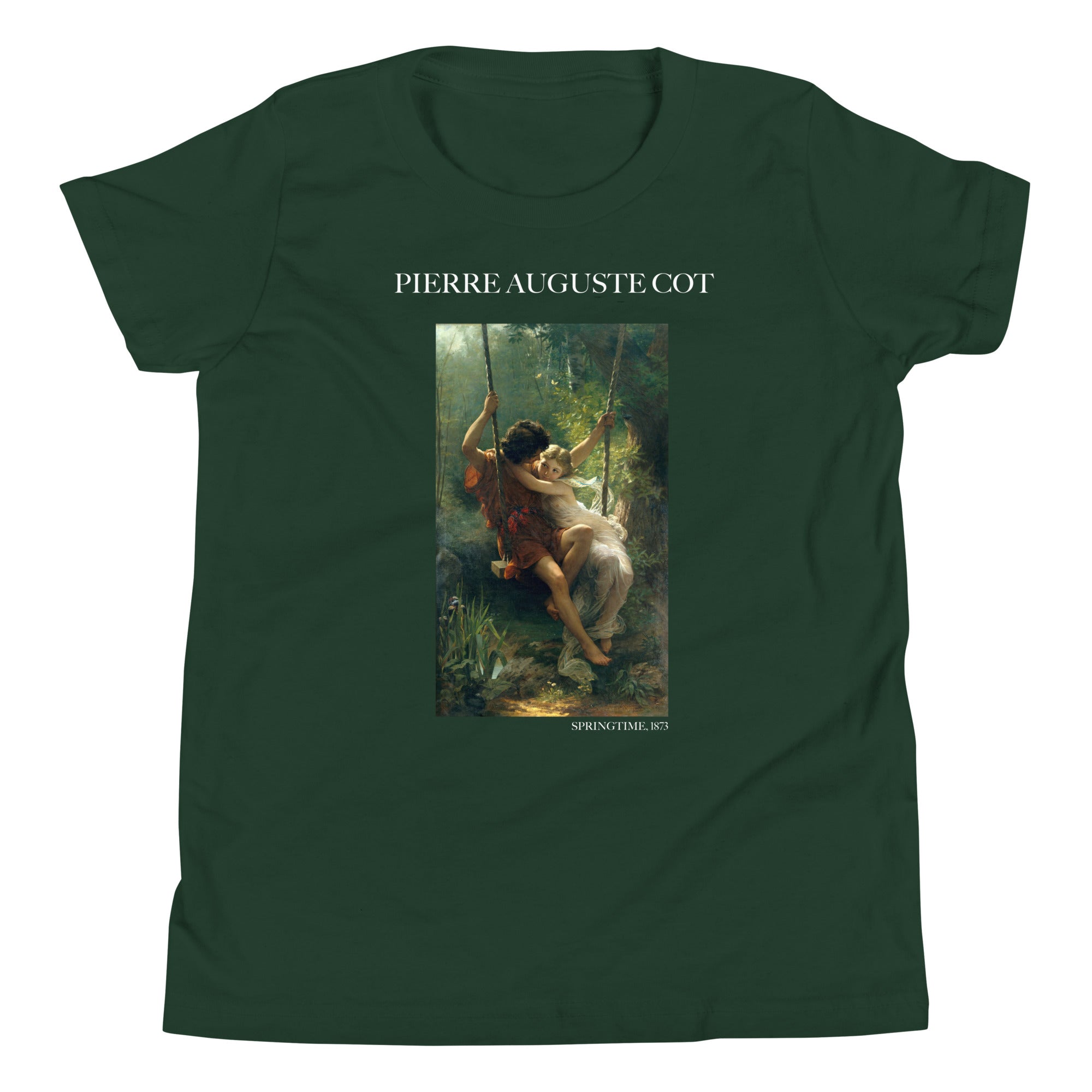 Pierre Auguste Cot 'Springtime' Famous Painting Short Sleeve T-Shirt | Premium Youth Art Tee