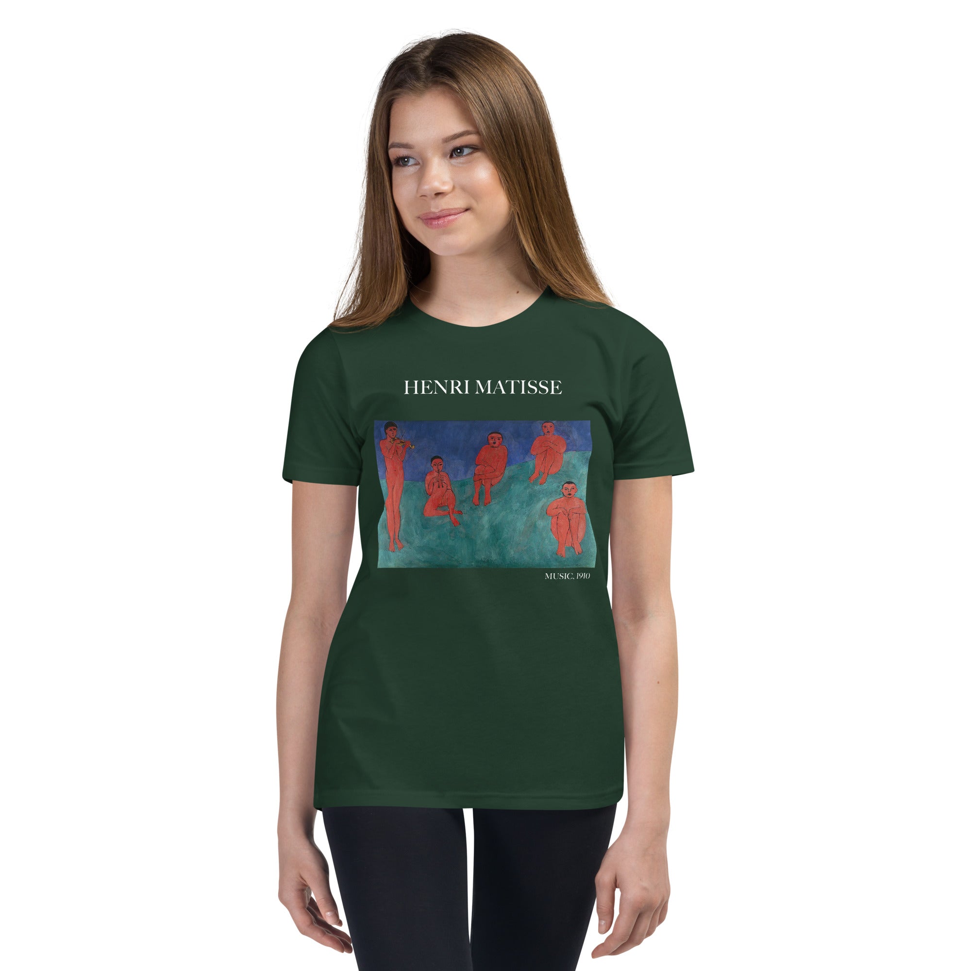 Henri Matisse 'Music' Famous Painting Short Sleeve T-Shirt | Premium Youth Art Tee