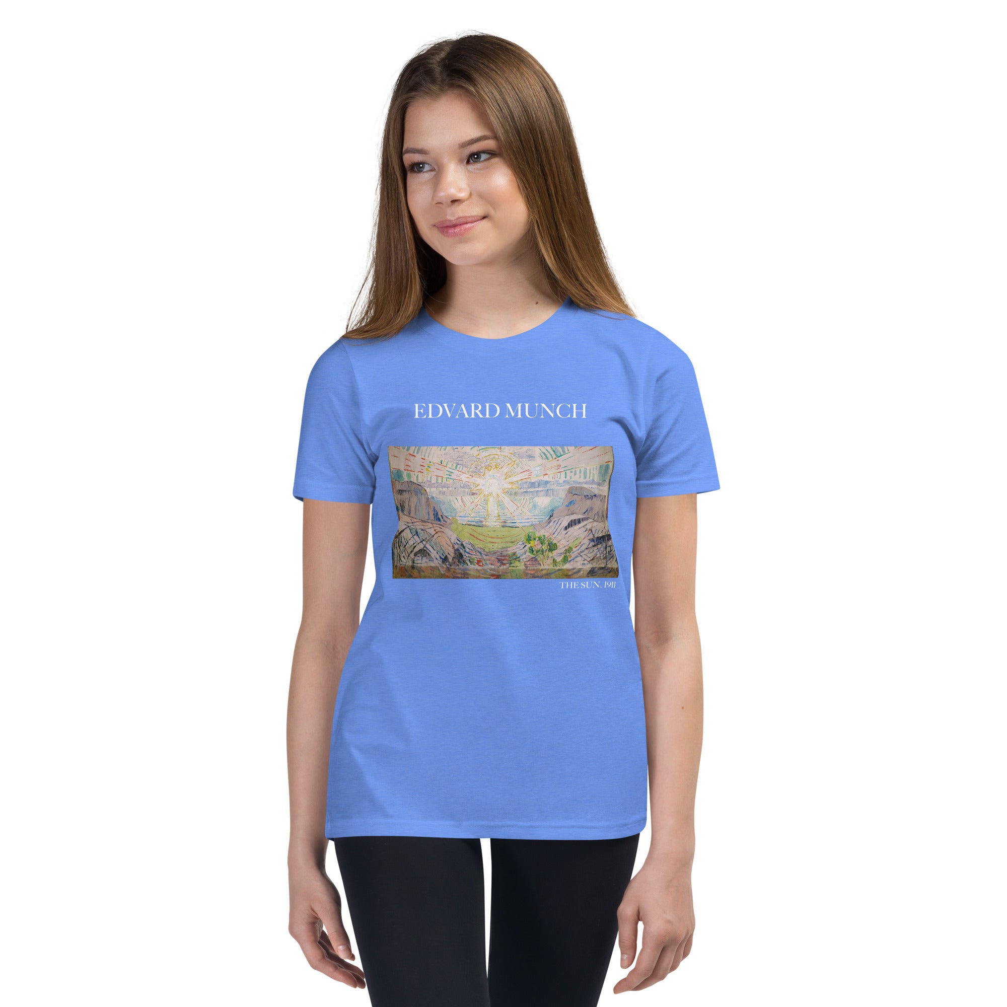 Edvard Munch 'The Sun' Famous Painting Short Sleeve T-Shirt | Premium Youth Art Tee