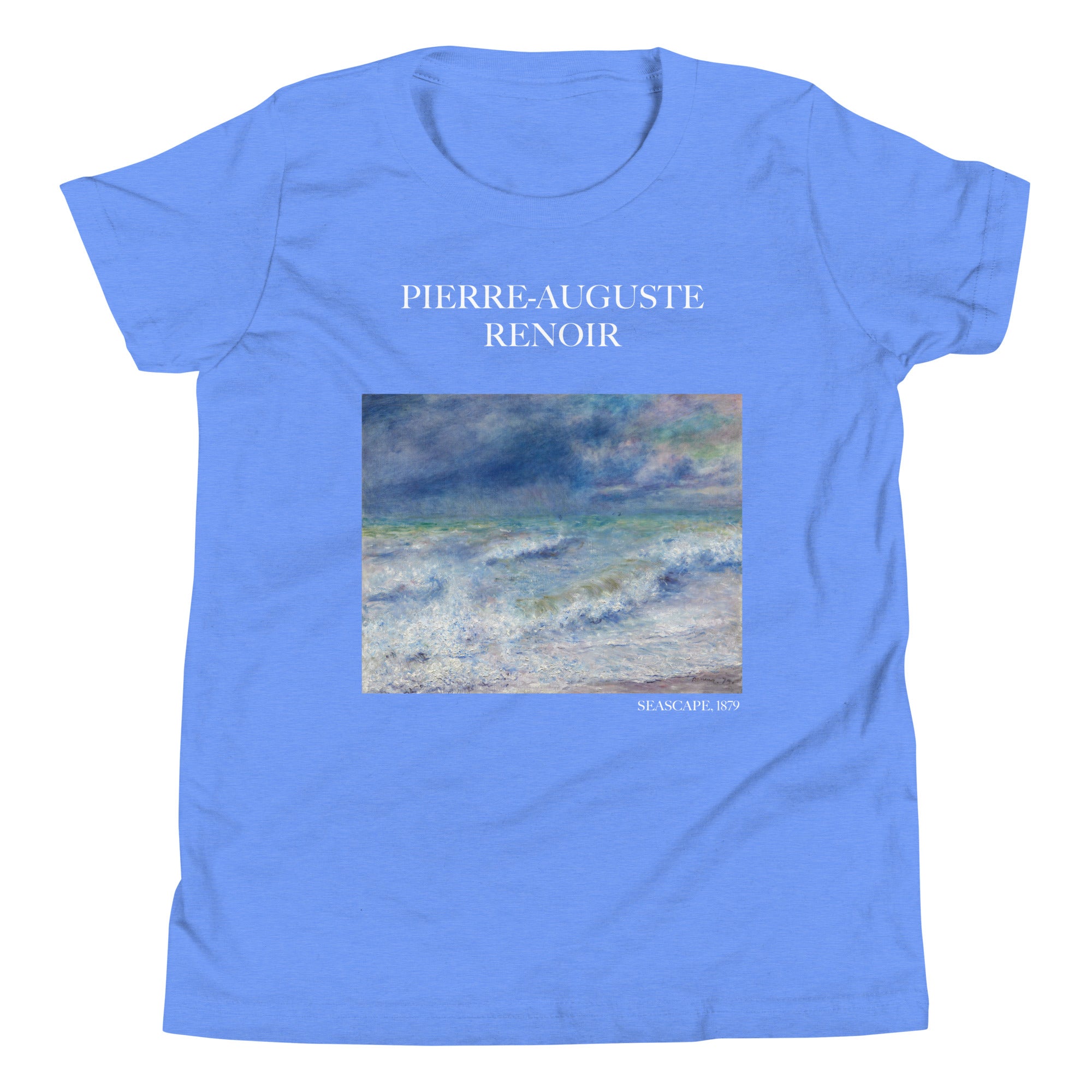 Pierre-Auguste Renoir 'Seascape' Famous Painting Short Sleeve T-Shirt | Premium Youth Art Tee