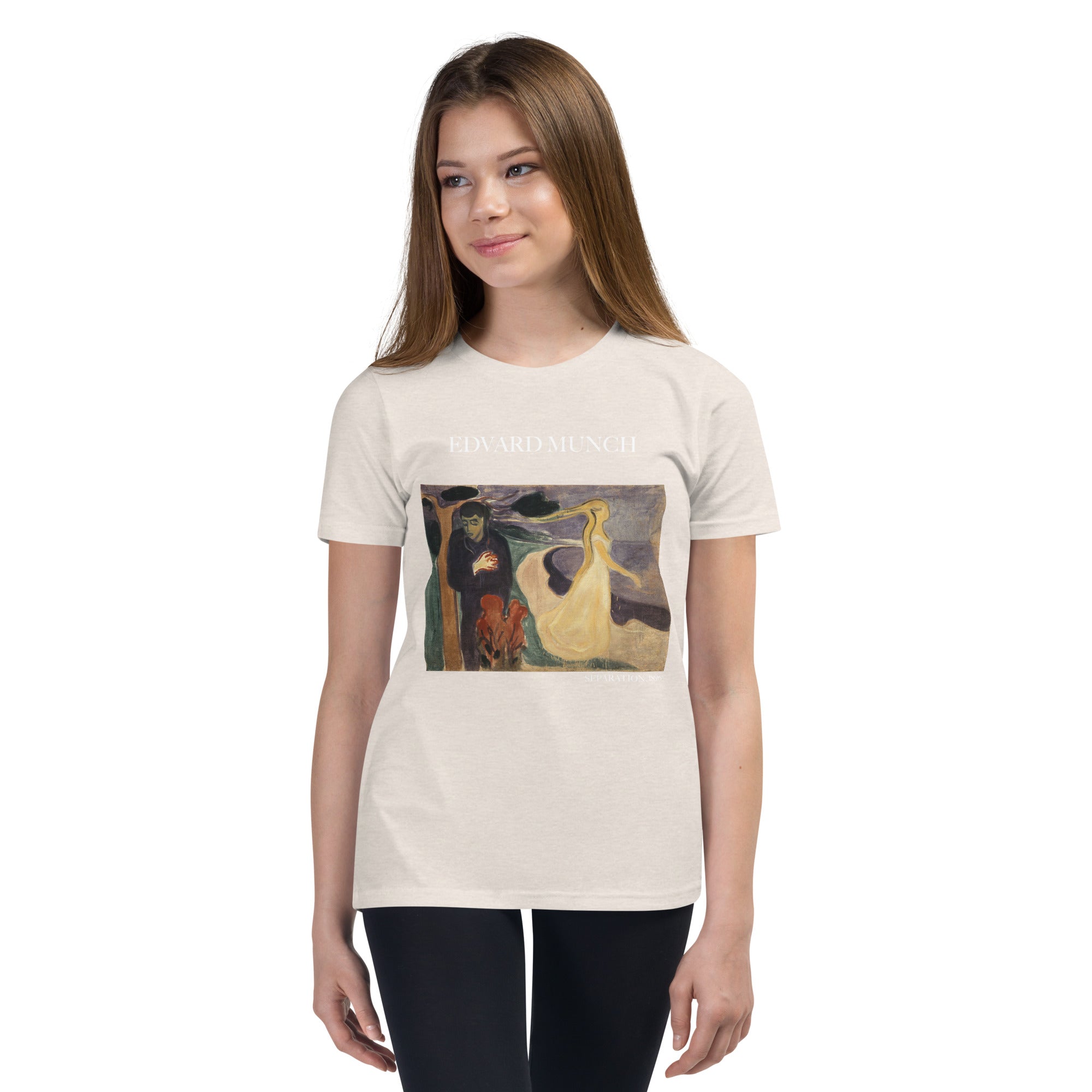 Edvard Munch 'Separation' Famous Painting Short Sleeve T-Shirt | Premium Youth Art Tee