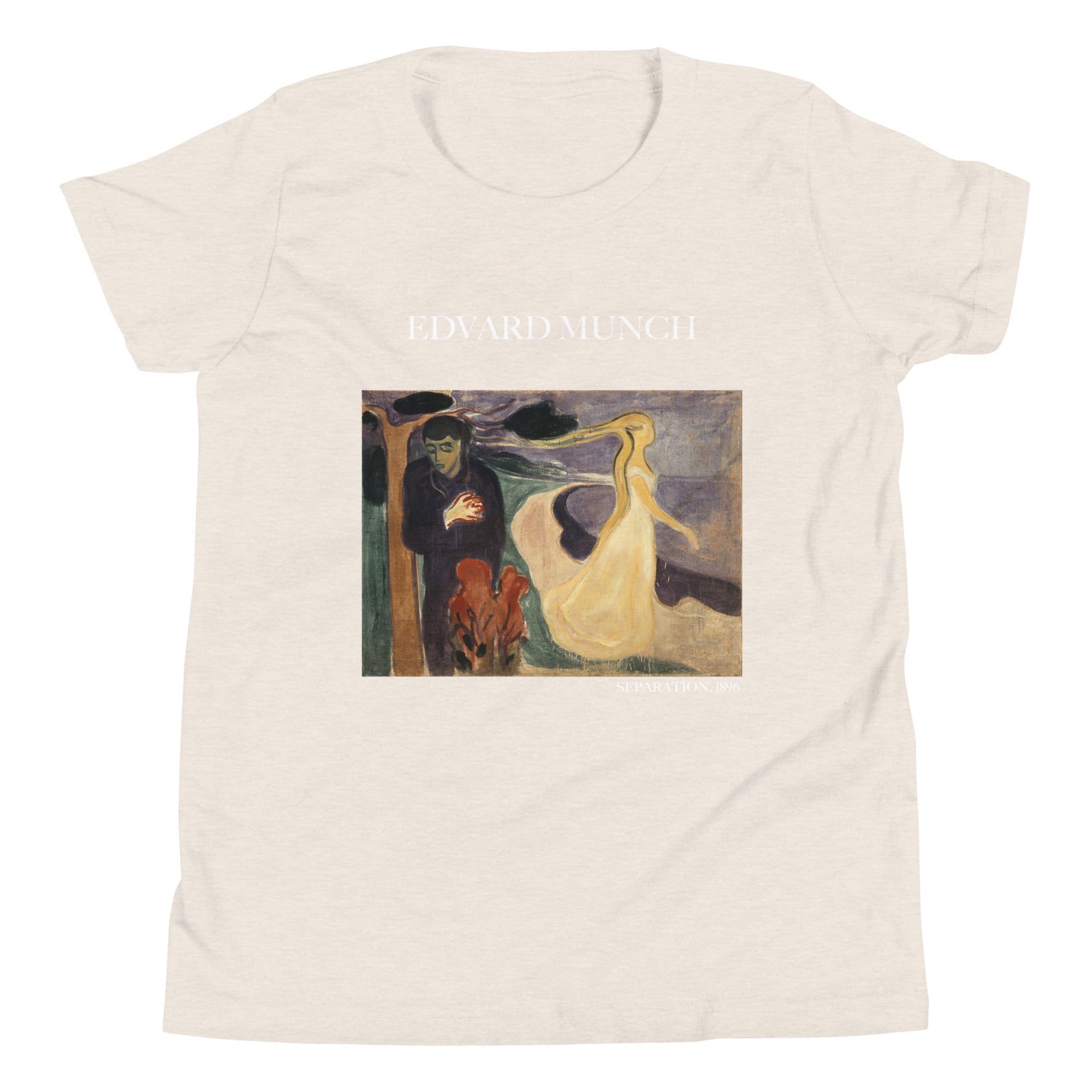 Edvard Munch 'Separation' Famous Painting Short Sleeve T-Shirt | Premium Youth Art Tee