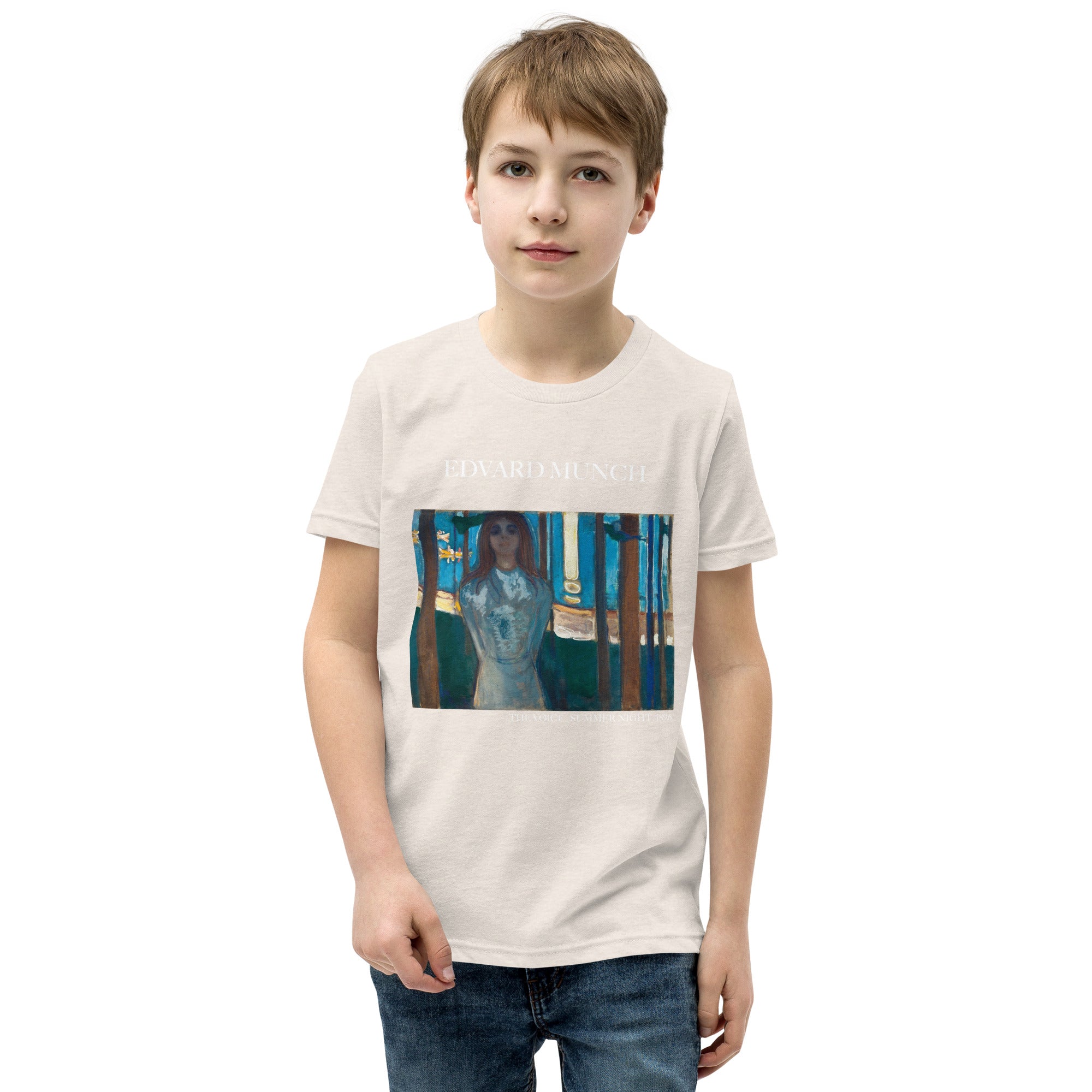 Edvard Munch 'The Voice, Summer Night' Famous Painting Short Sleeve T-Shirt | Premium Youth Art Tee