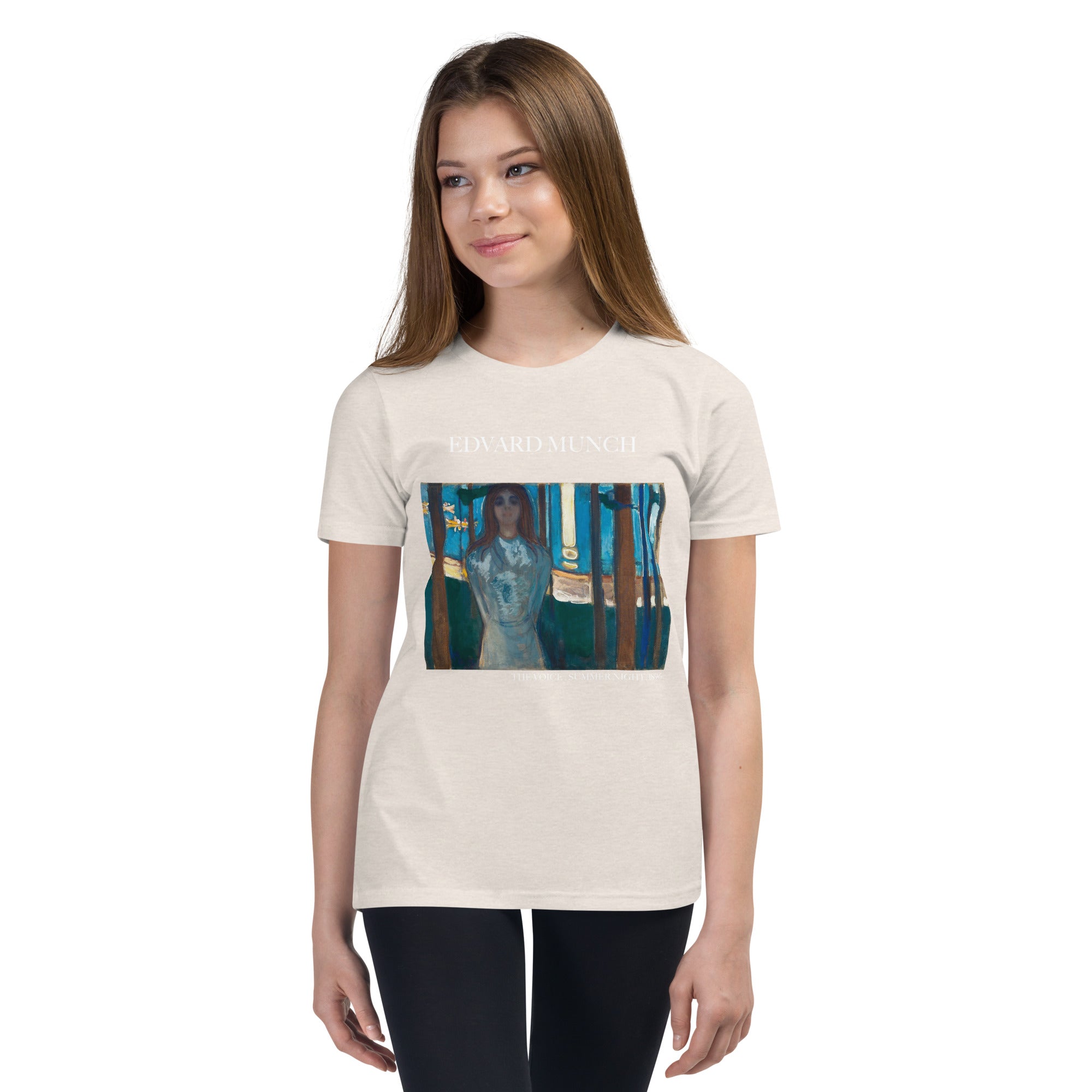 Edvard Munch 'The Voice, Summer Night' Famous Painting Short Sleeve T-Shirt | Premium Youth Art Tee