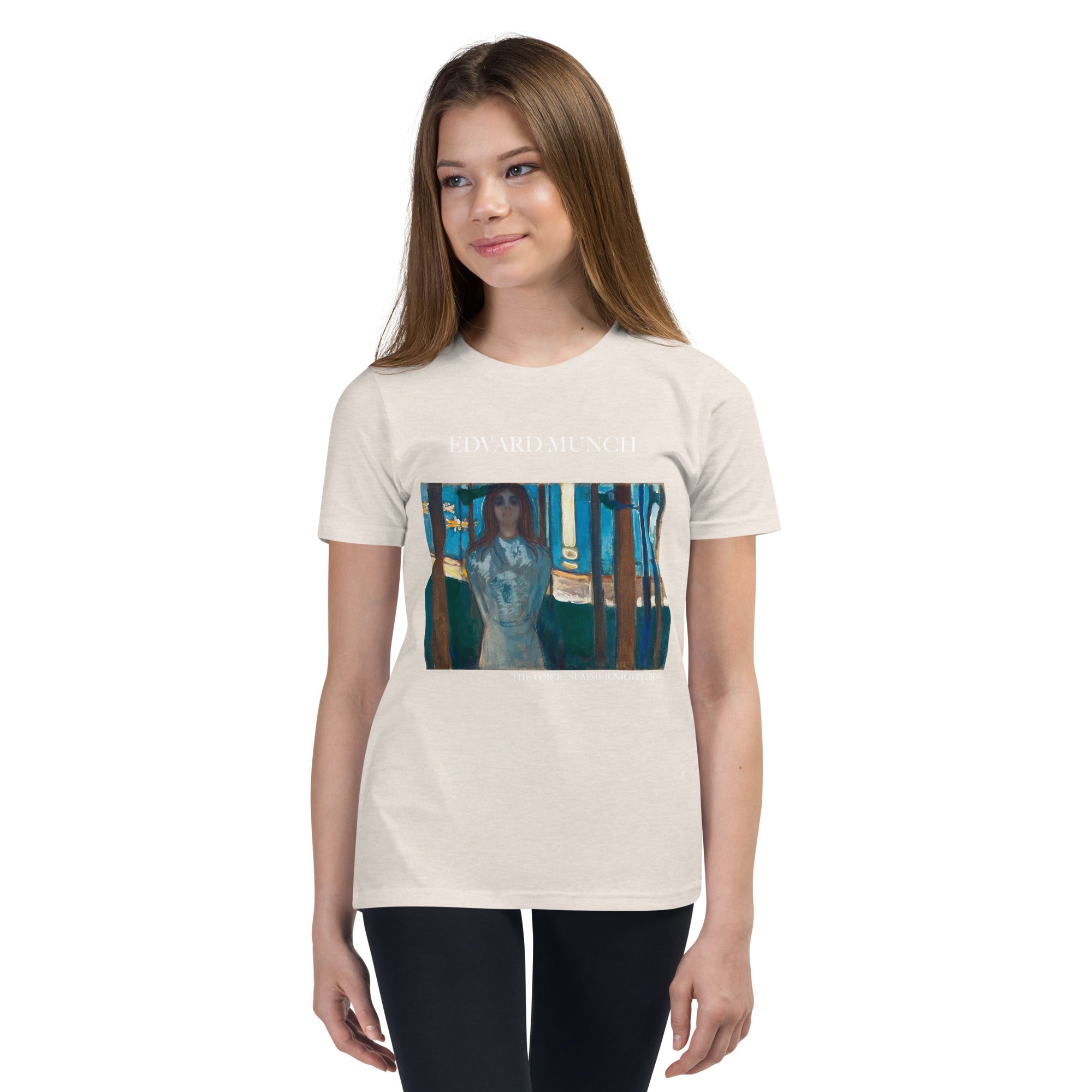 Edvard Munch „Die Stimme, Sommernacht“, berühmtes Gemälde, kurzärmeliges T-Shirt | Premium-Kunst-T-Shirt für Jugendliche