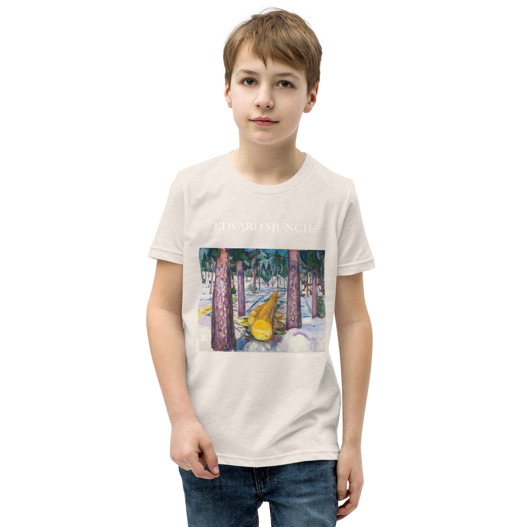 Edvard Munch 'The Yellow Log' Famous Painting Short Sleeve T-Shirt | Premium Youth Art Tee